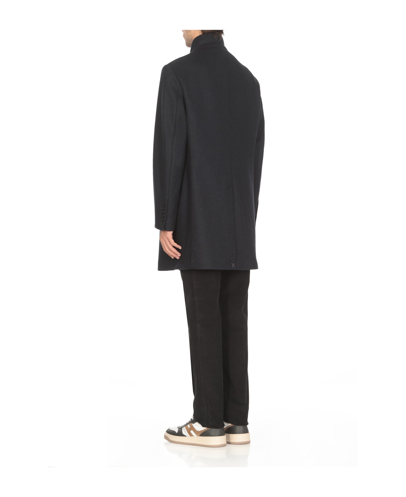 Fay Wool Blend Coat - Blue