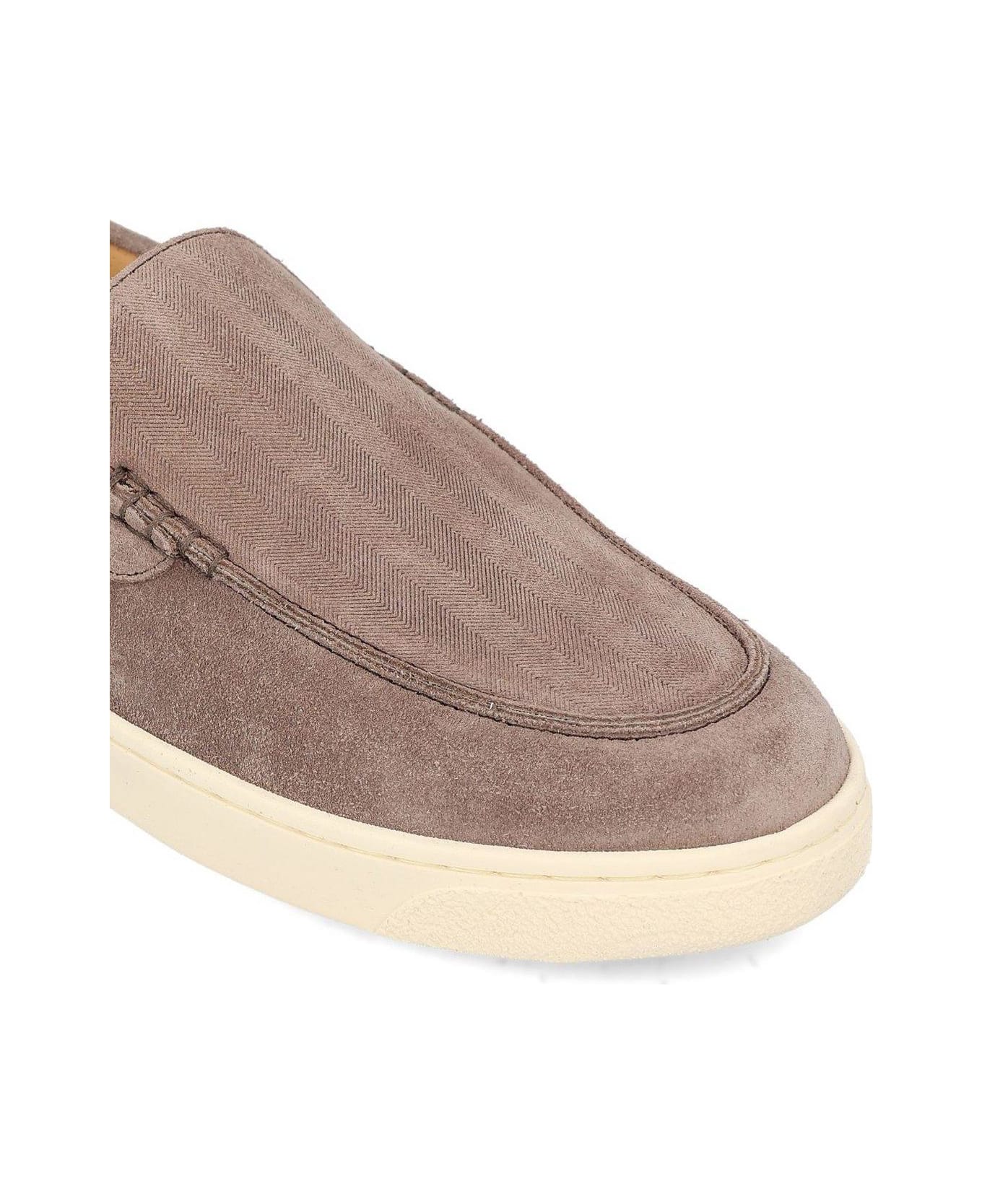 Brunello Cucinelli Round Toe Slip-on Loafers