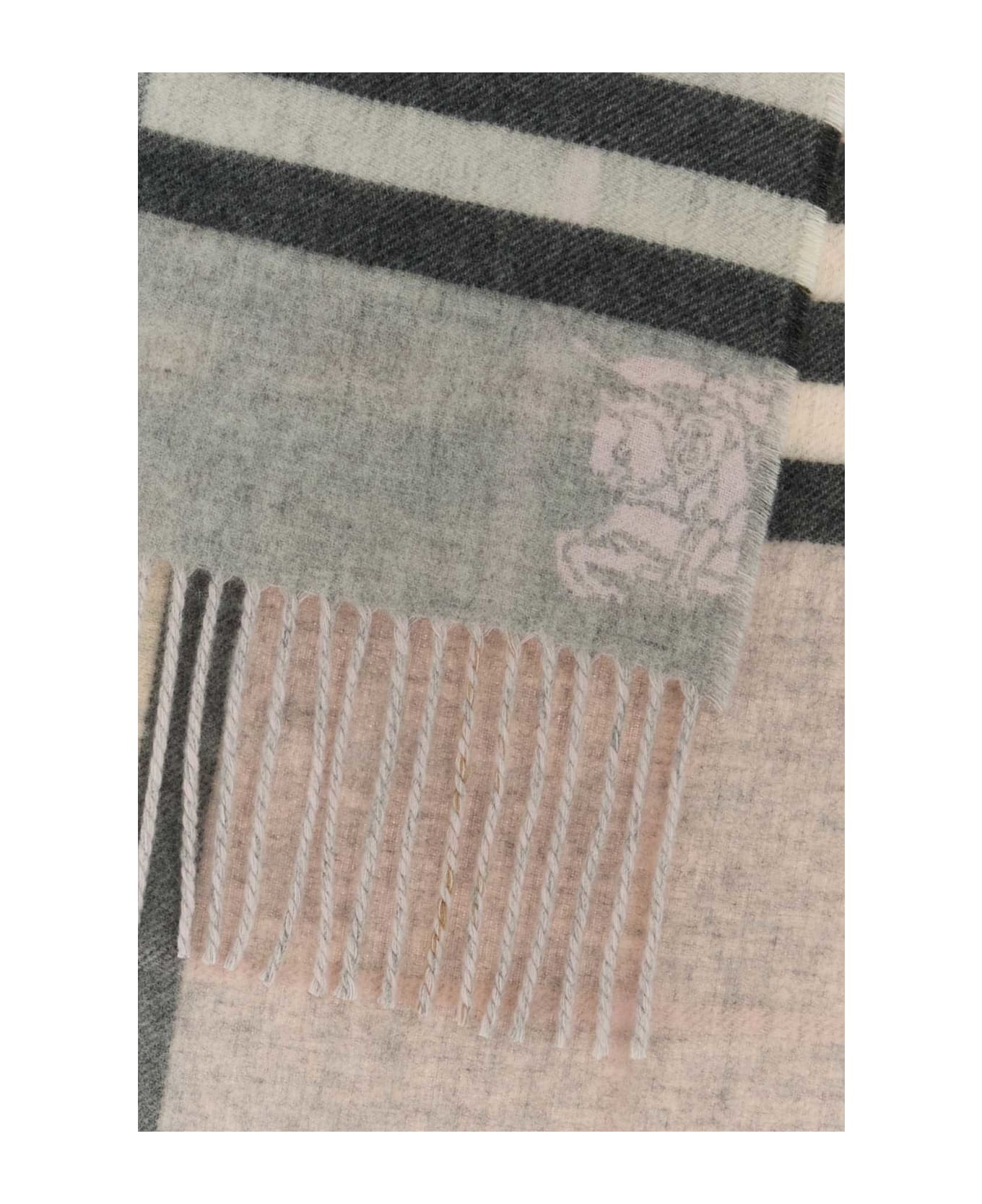 Burberry Embroidered Cashmere Scarf - BOWPINKMITTENGREY