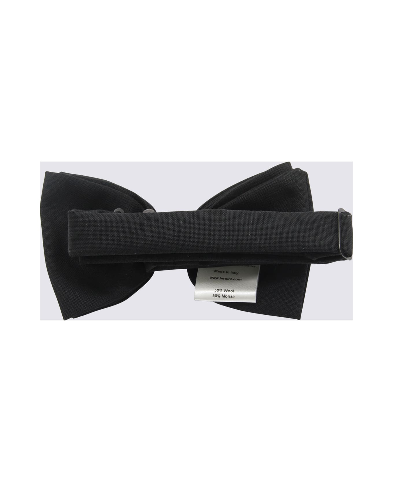 Lardini Black Wool And Mohair Bow Tie - Black