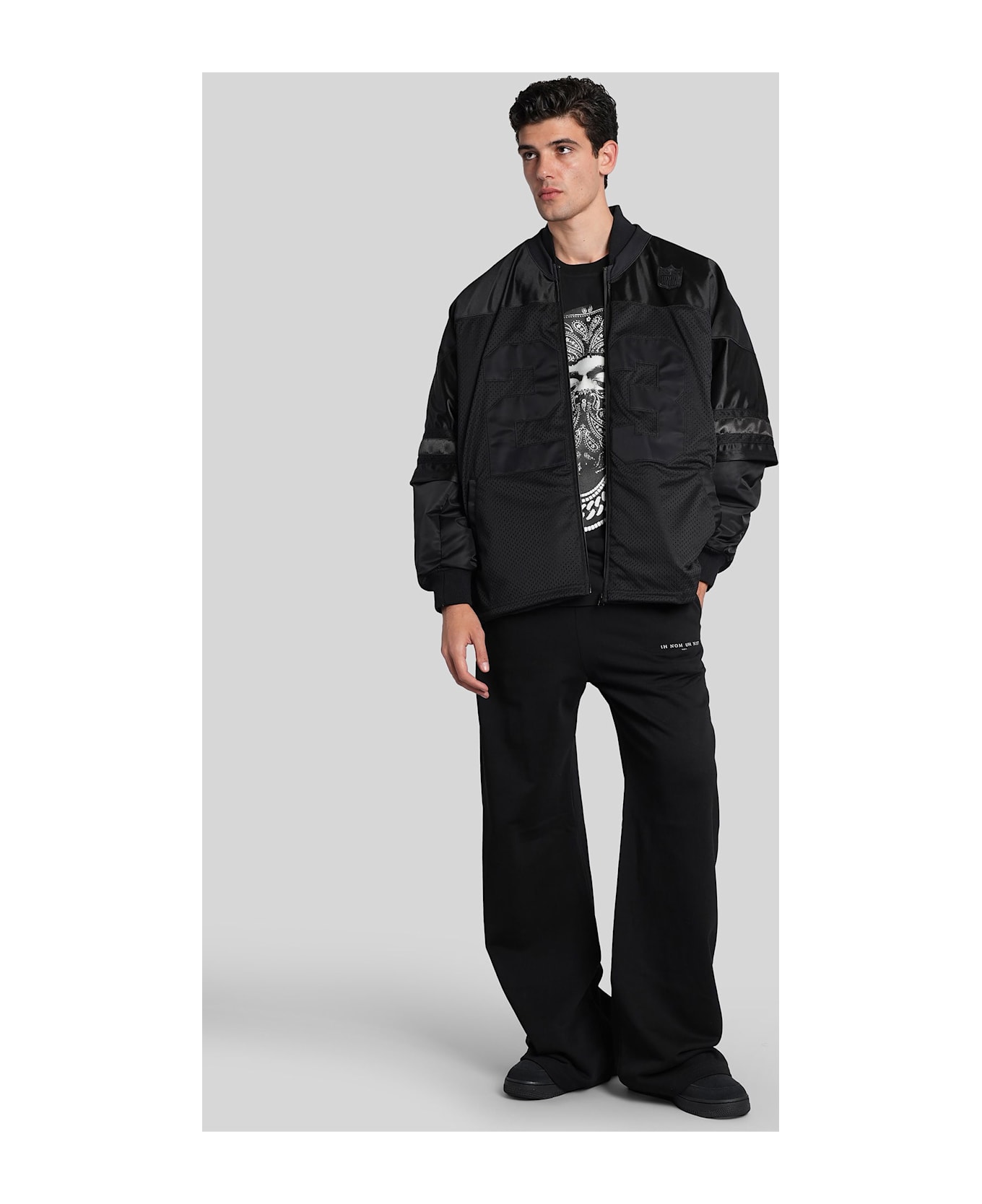 ih nom uh nit Bomber Jacket In Black Polyamide - black