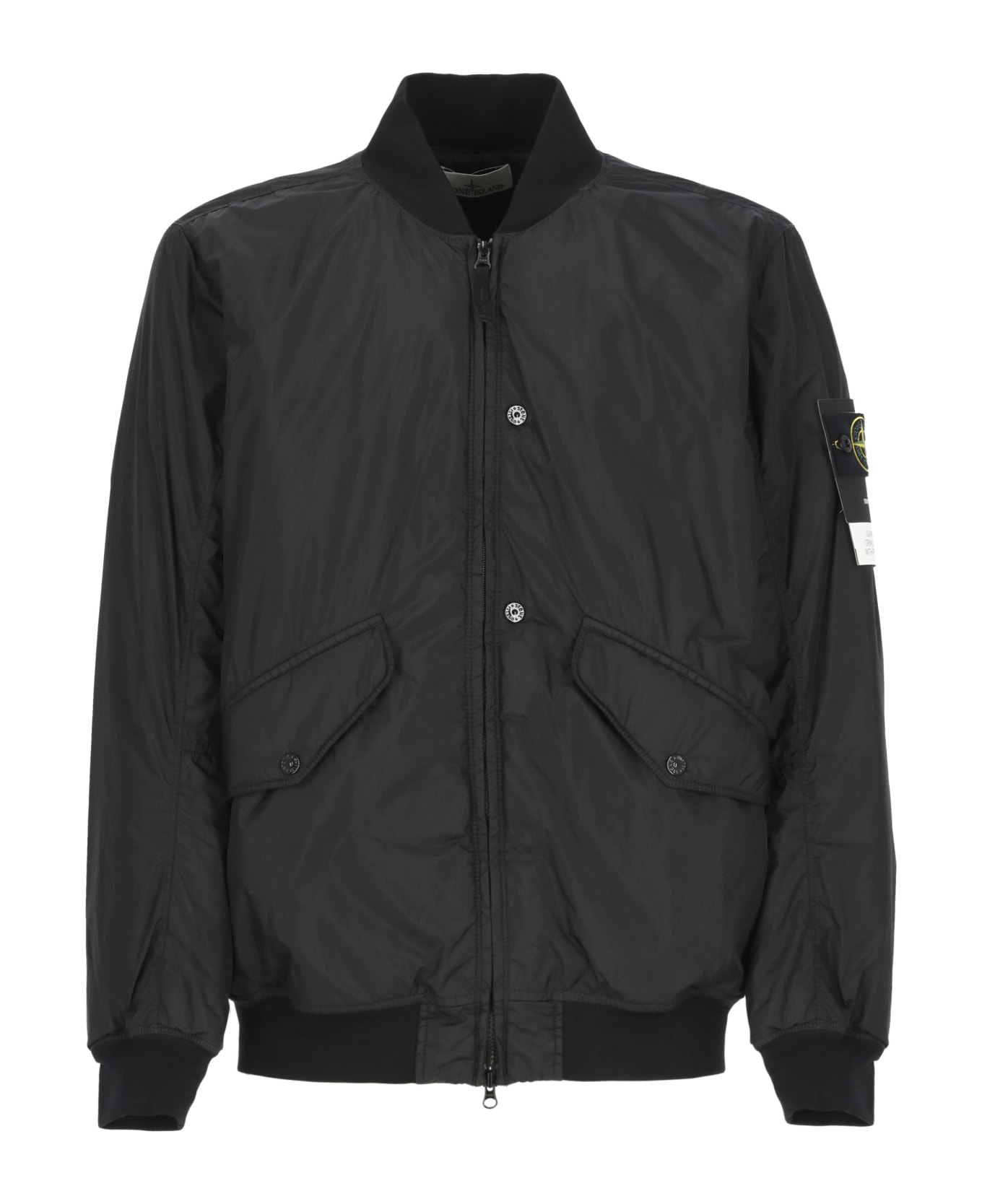 Stone Island Padded Bomber Jacket - Black