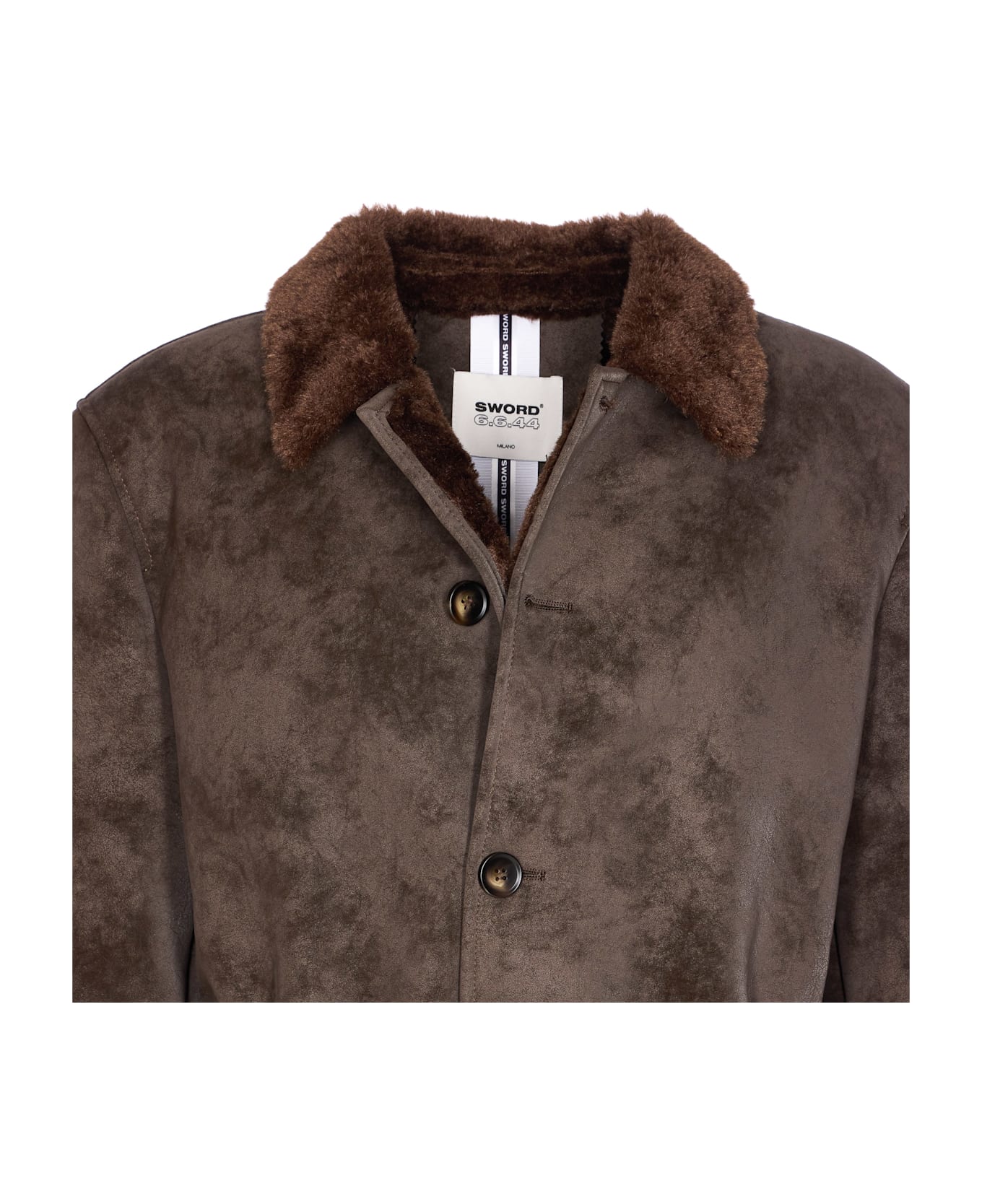 S.W.O.R.D 6.6.44 Long Fake Fur Coat - Brown