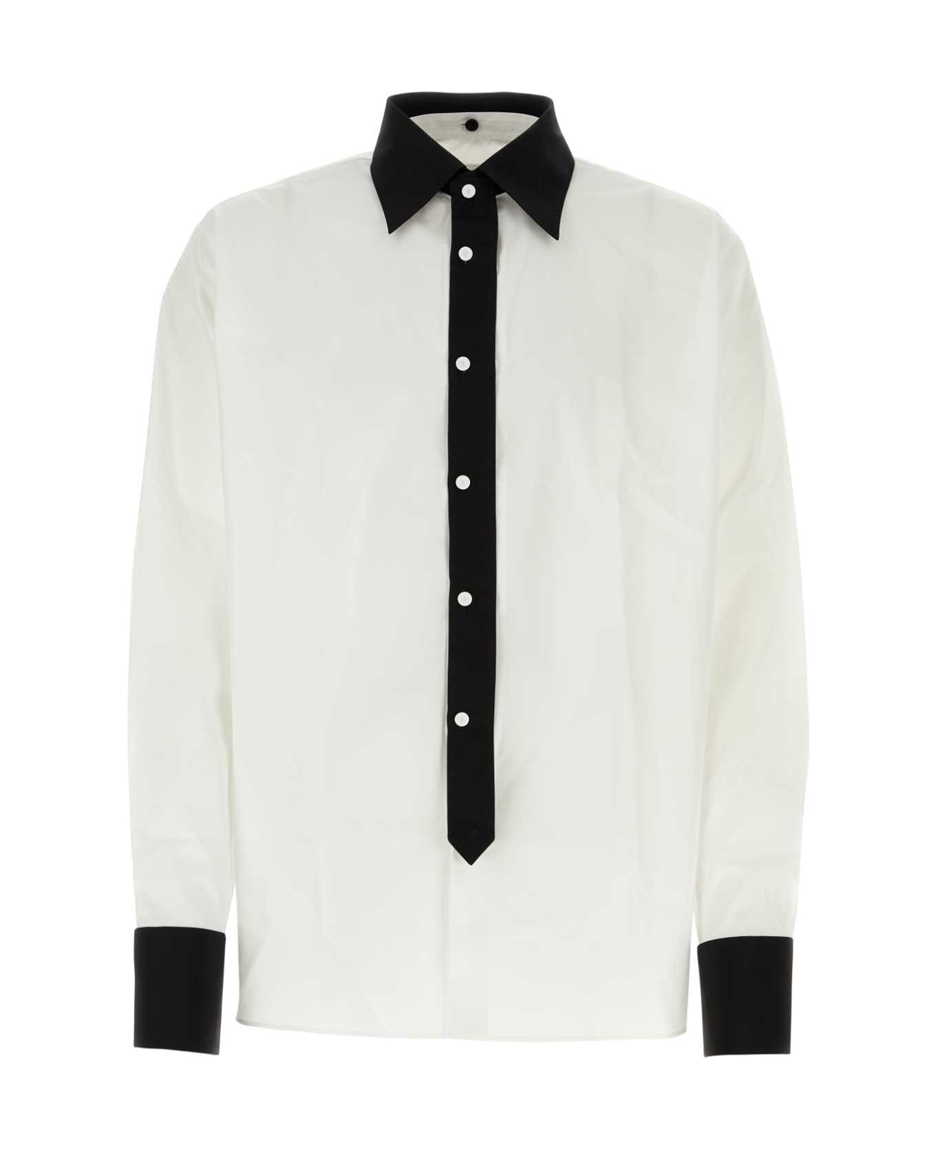 Prada White Poplin Oversize Shirt - BIANCONERO