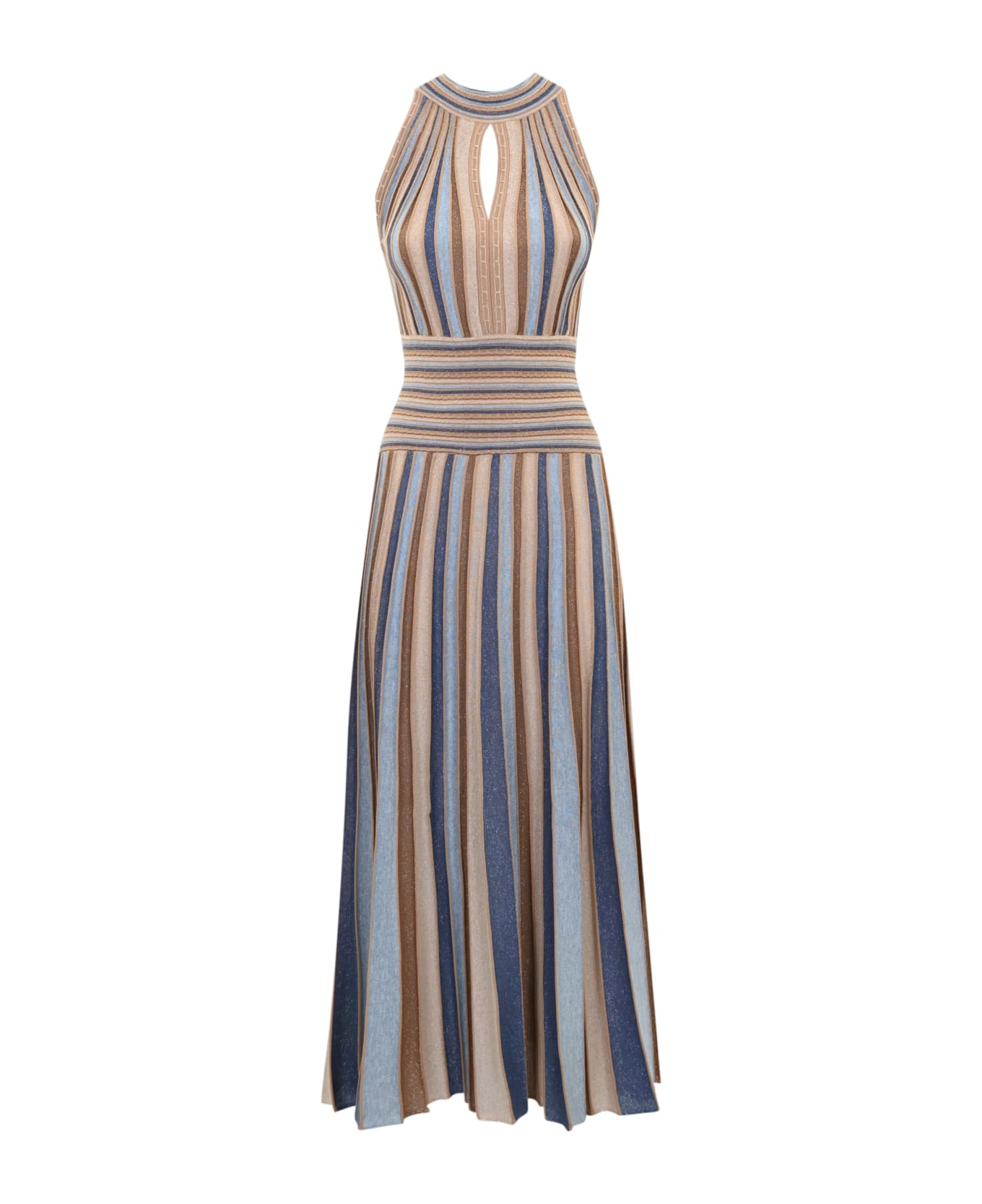 D.Exterior Pleated Dress In Viscose And Lurex