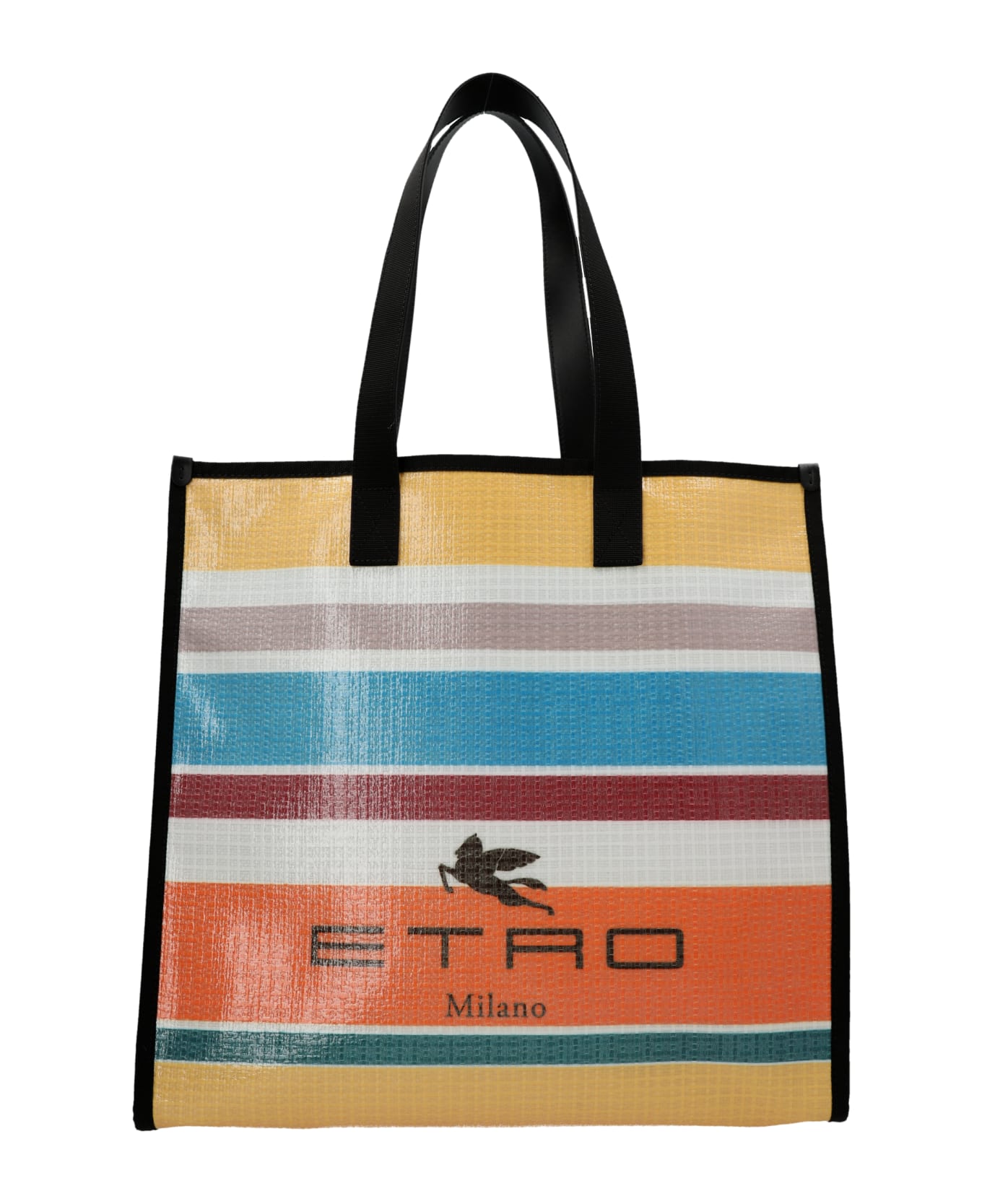 Etro Striped Multicoloured Shopping Bag - MULTICOLORE