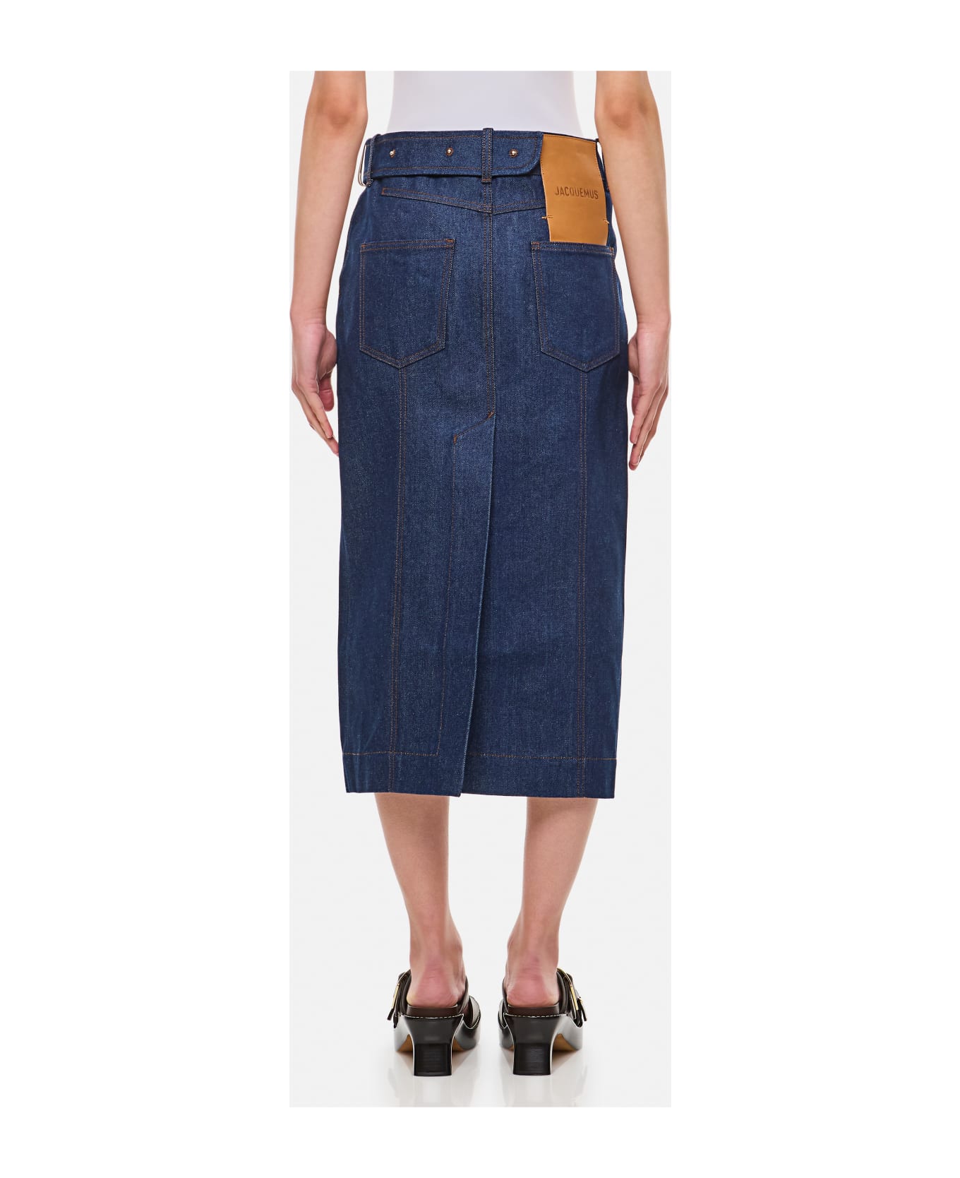 Jacquemus Midi Denim Skirt - Blue