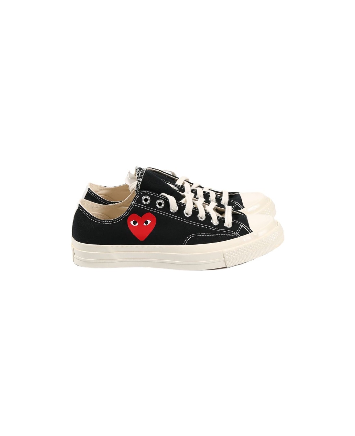 Comme des Garçons Chuck Taylor Red Heart Sneakers - Black