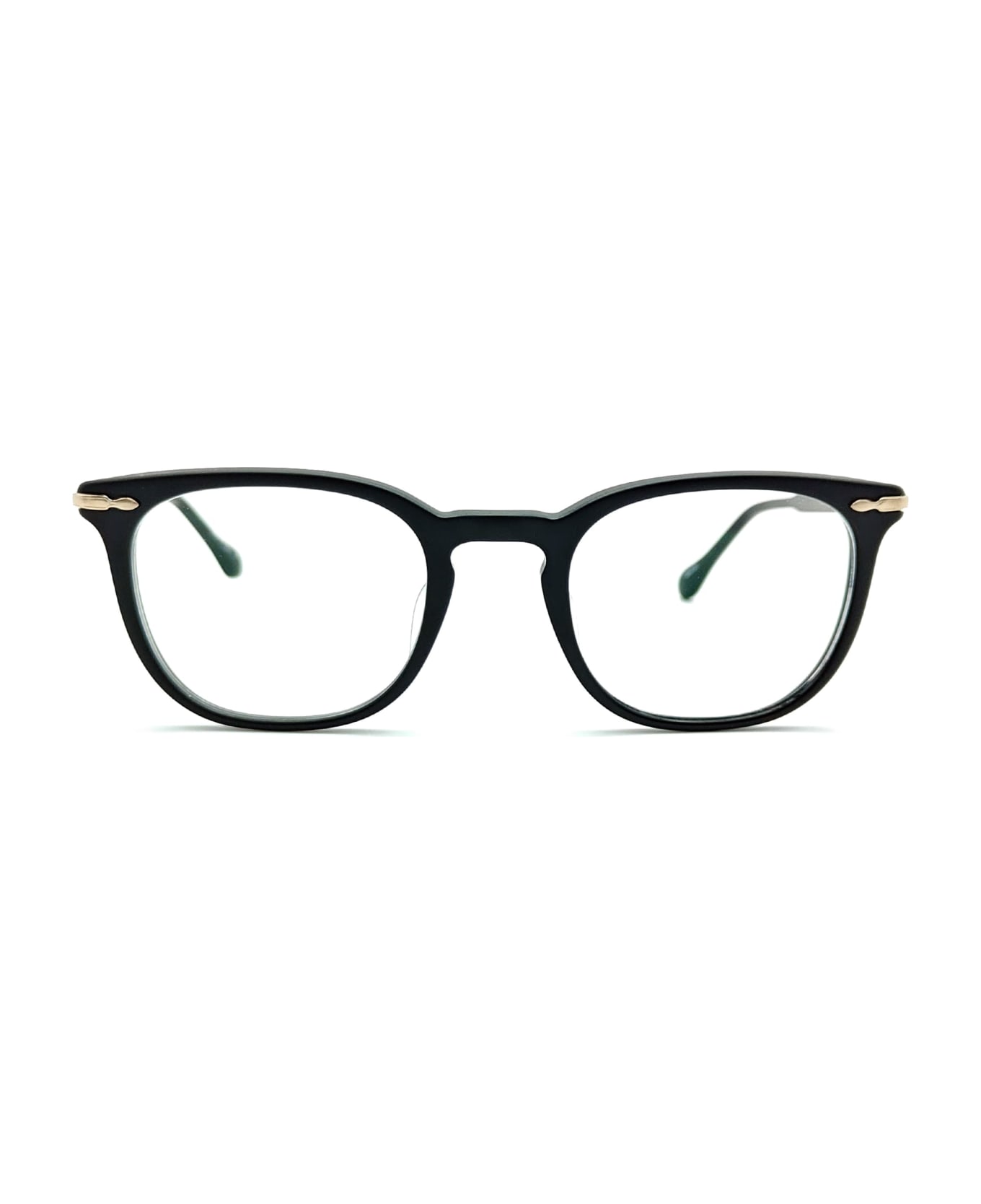 Matsuda M2047 - Matte Black / Brushed Gold Rx Glasses - Matte black