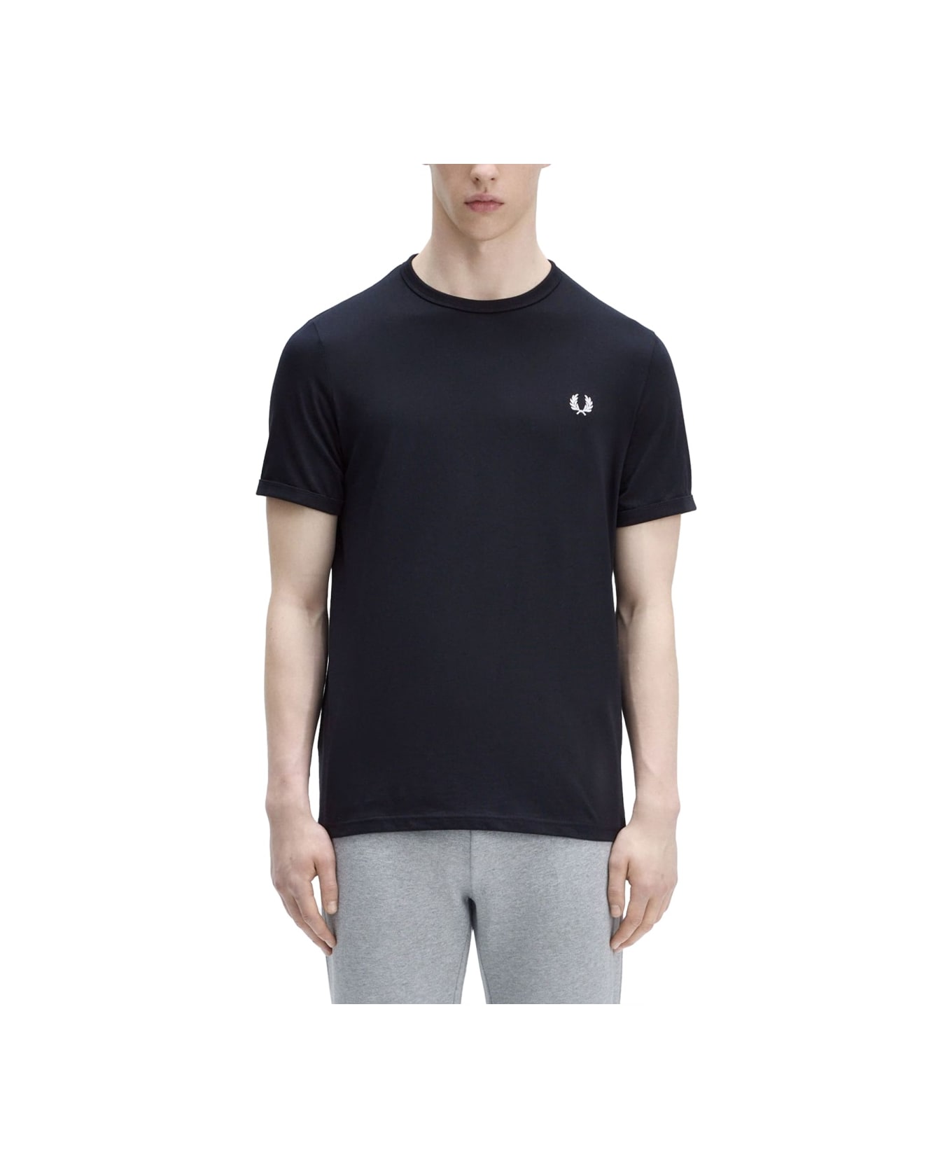 Fred Perry T-shirt With Logo Embroidery - BLUE