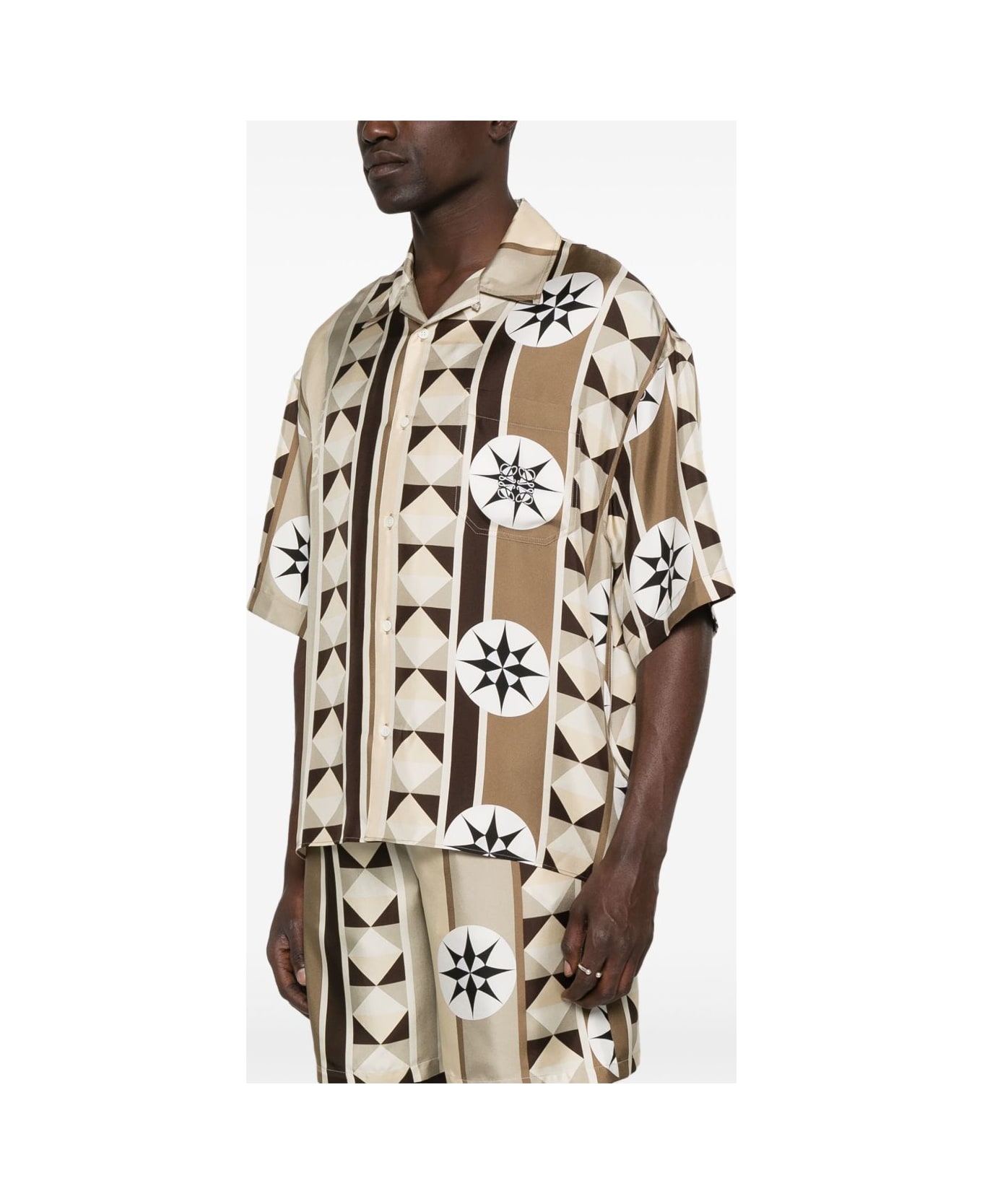 Loewe Printed Silk Shirt - Beige