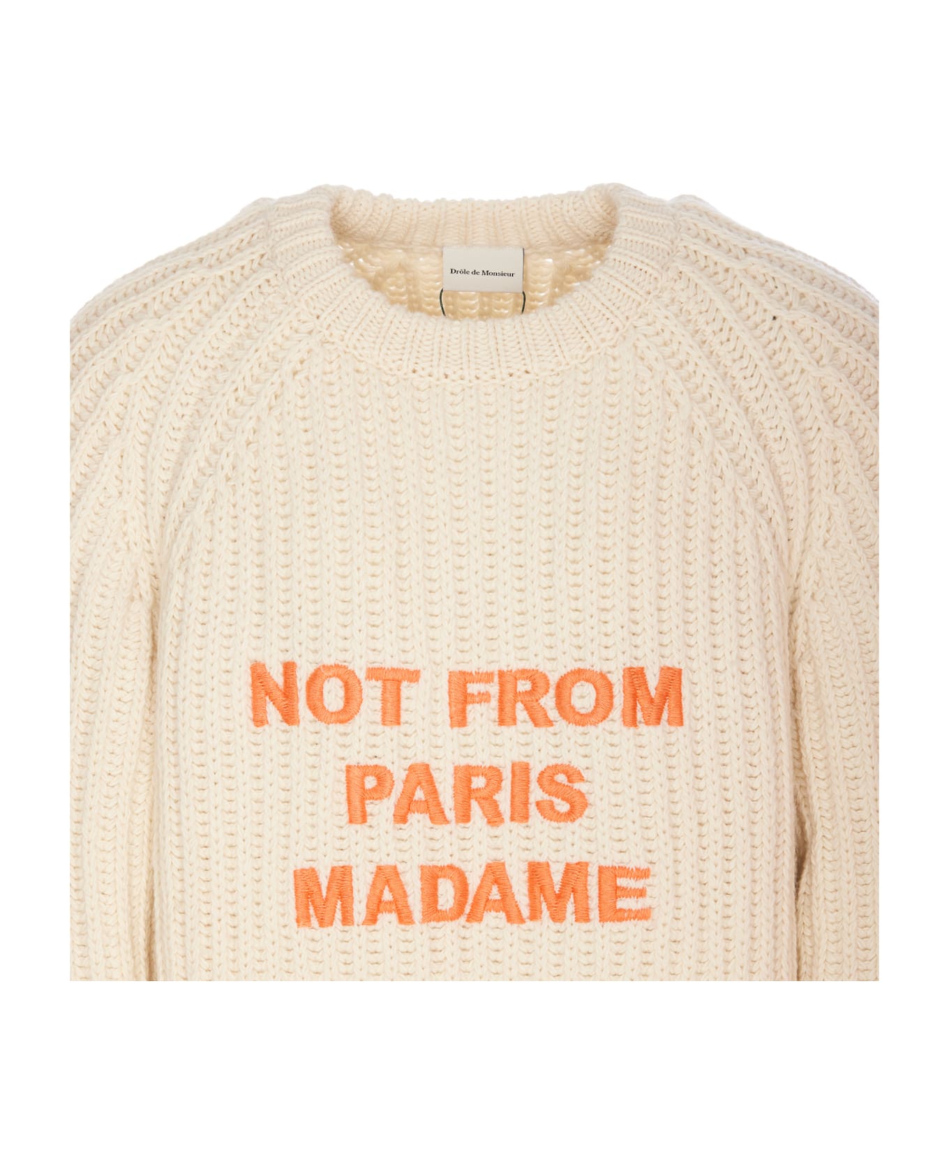 Drôle de Monsieur Le Slogan Sweater - Beige