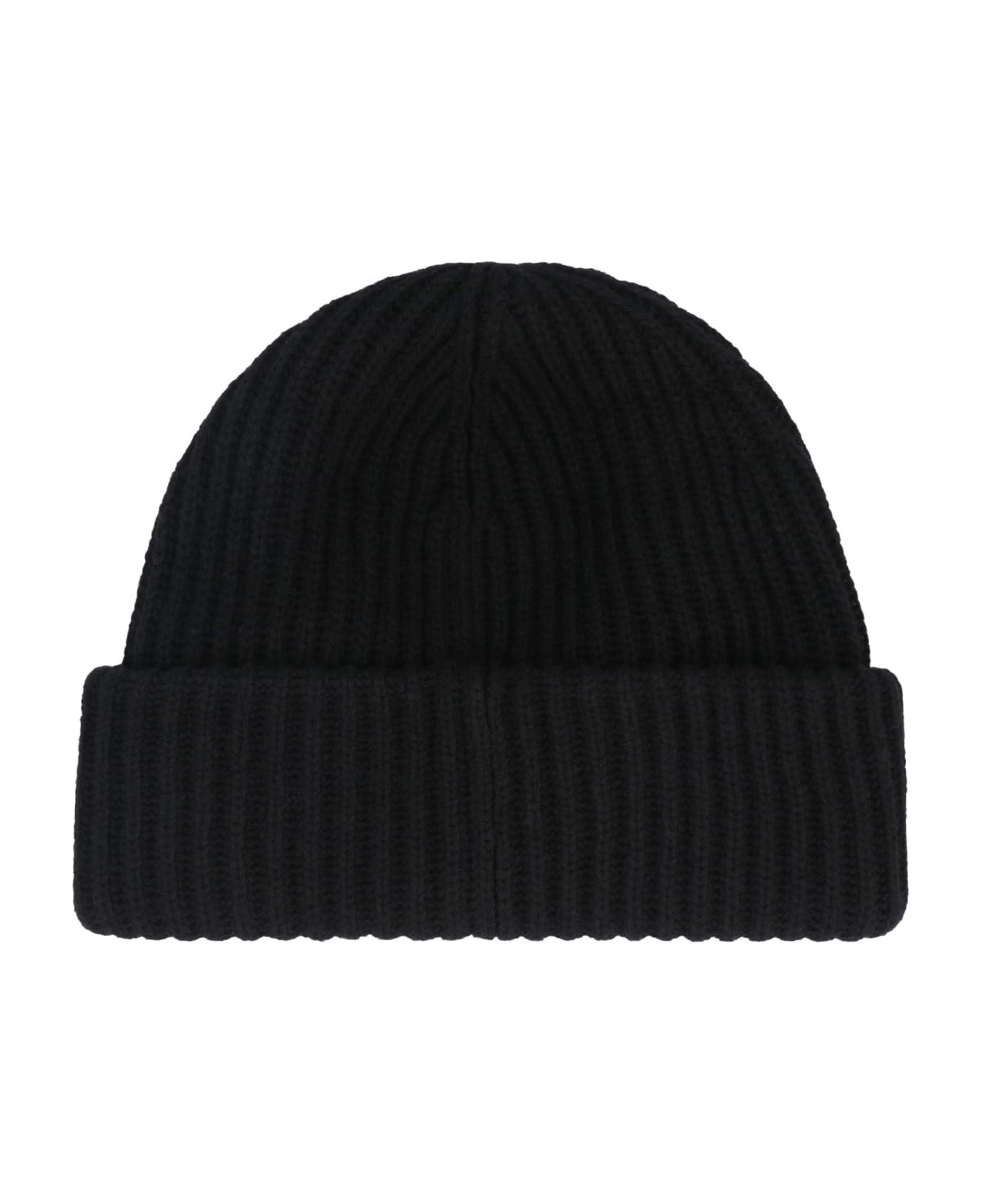 Ganni Ribbed Knit Beanie - black 帽子
