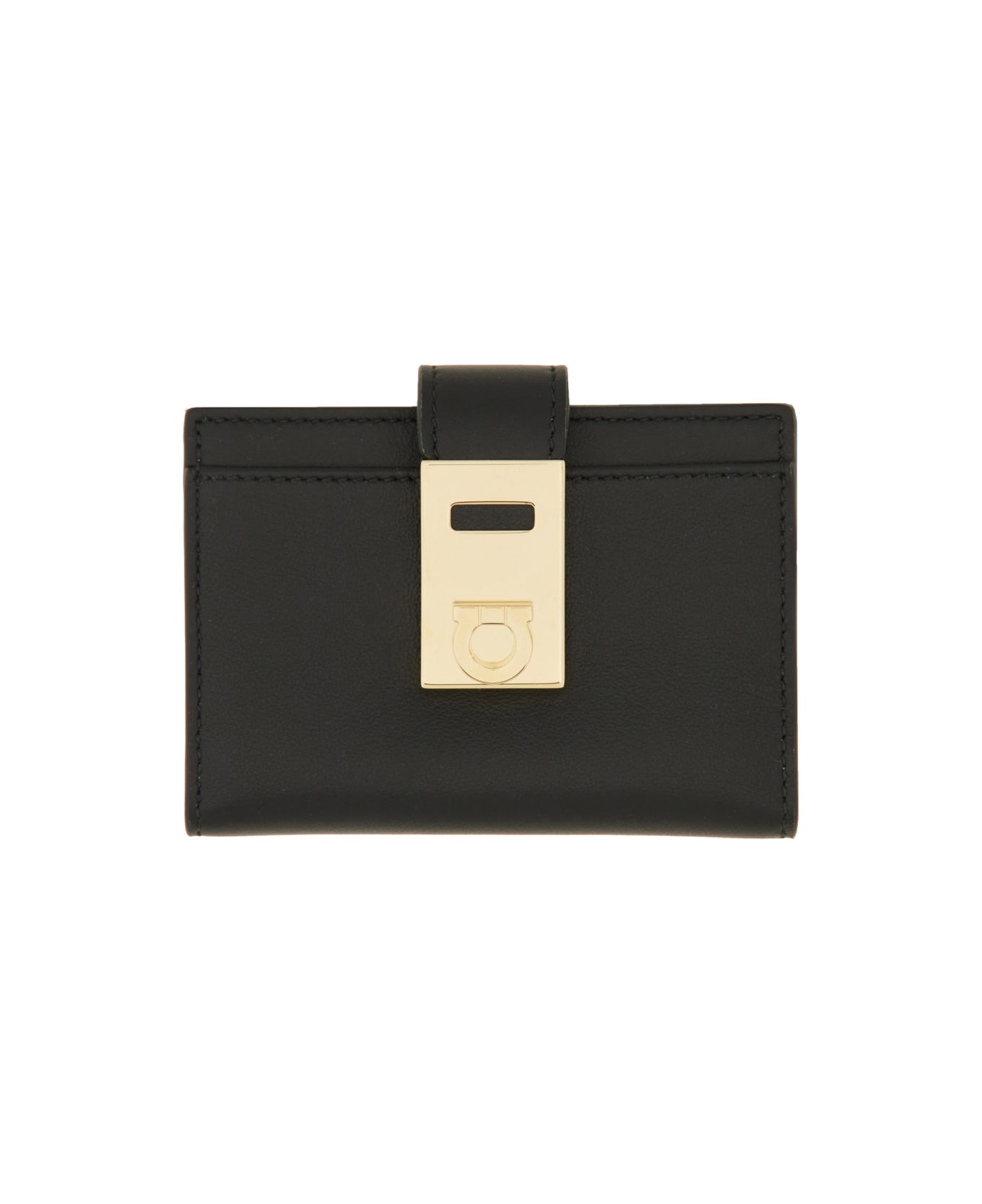 Ferragamo "hug" Card Holder - BLACK