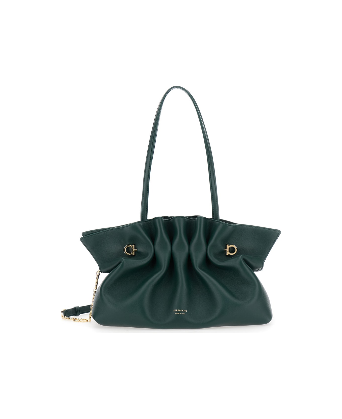Ferragamo Sh Dump M Shoulder Bag Measurement 35,0x12,0x24,5 - Green