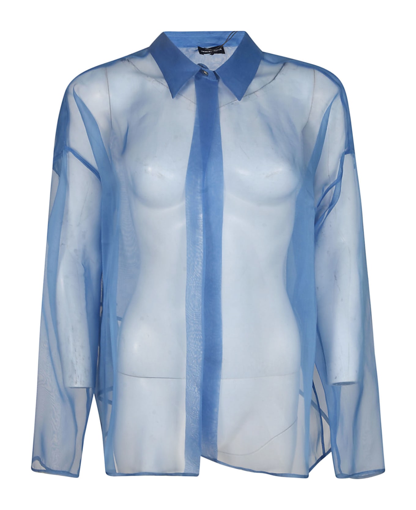 Giorgio Armani See-through Shirt - Blue