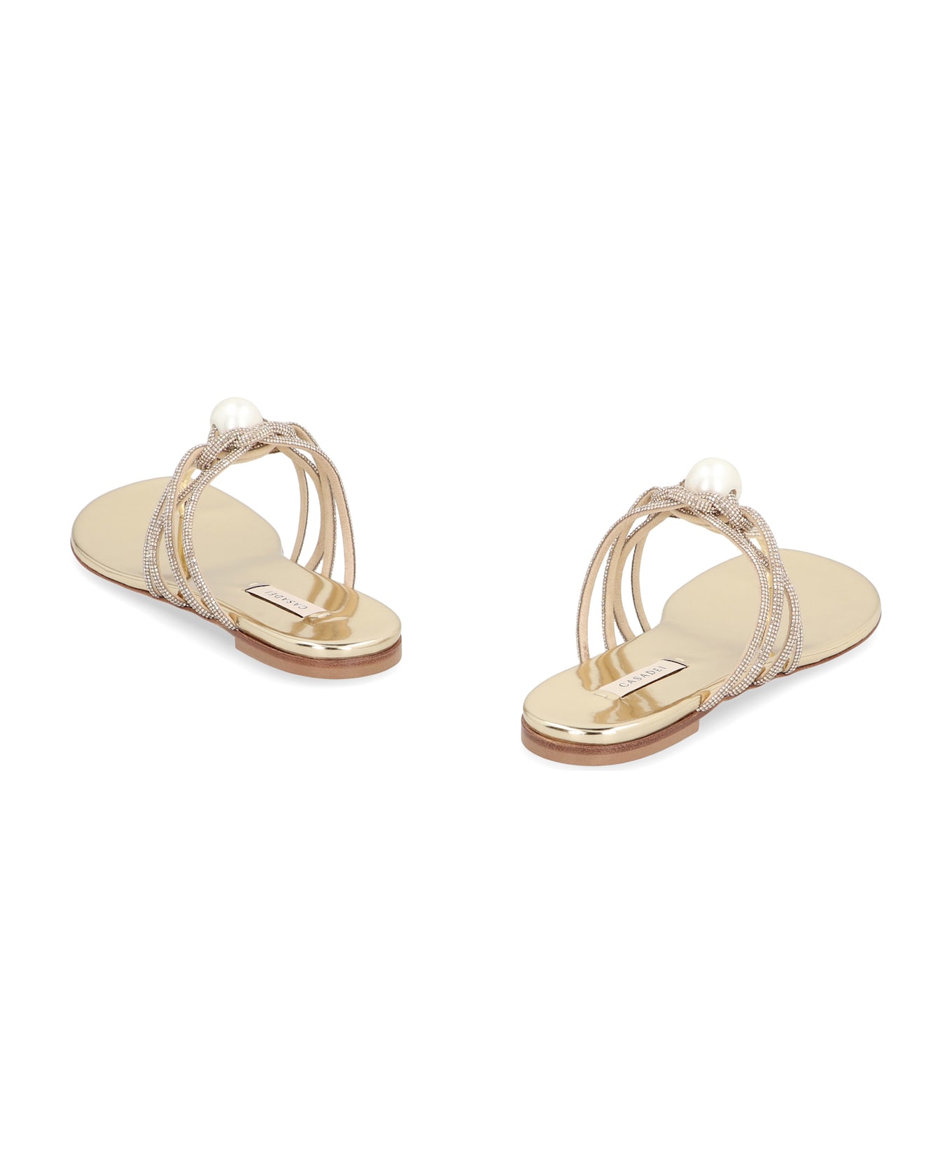 Casadei Labuan Flat Sandals - Gold