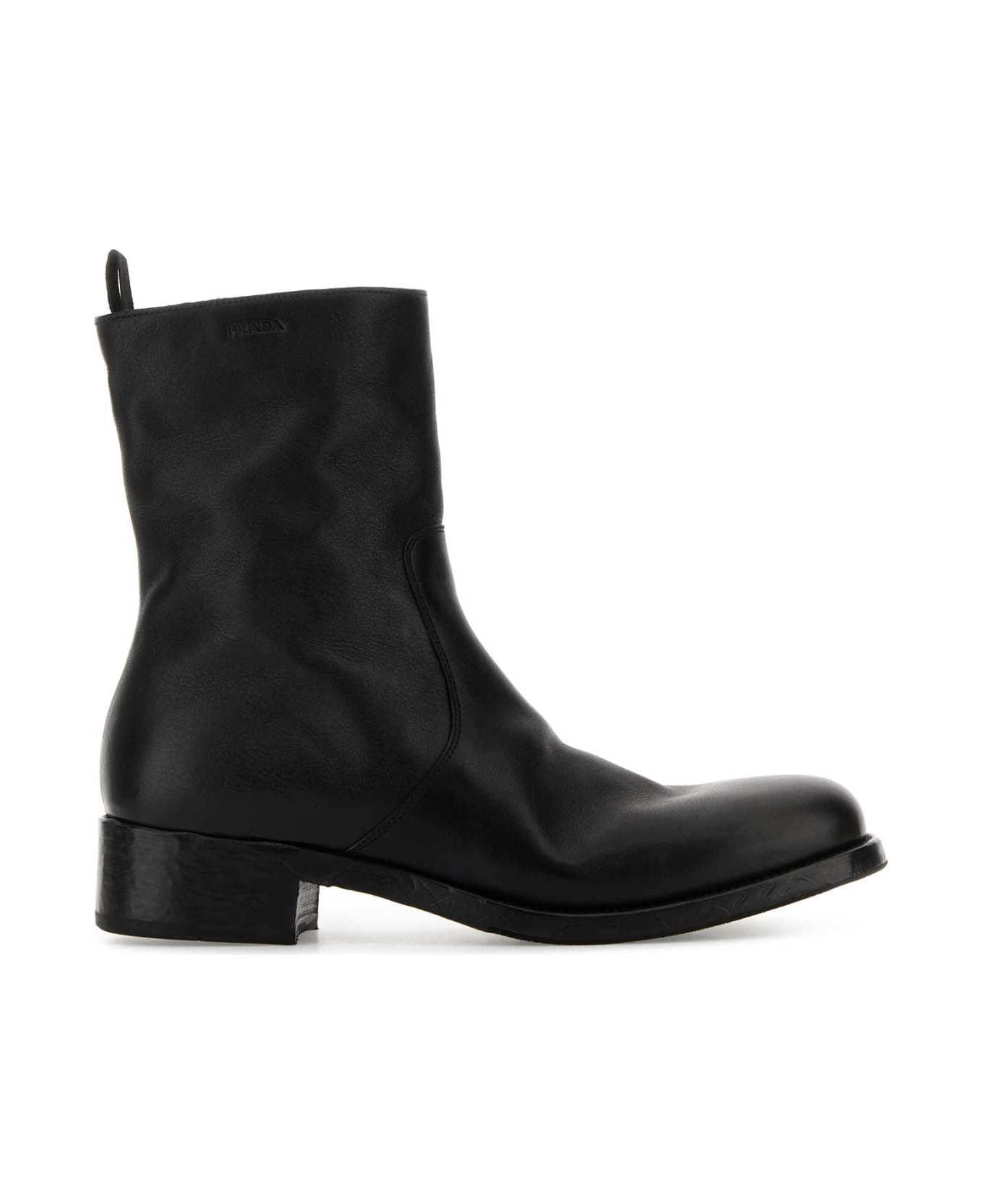 Prada Black Leather Boots - NERO