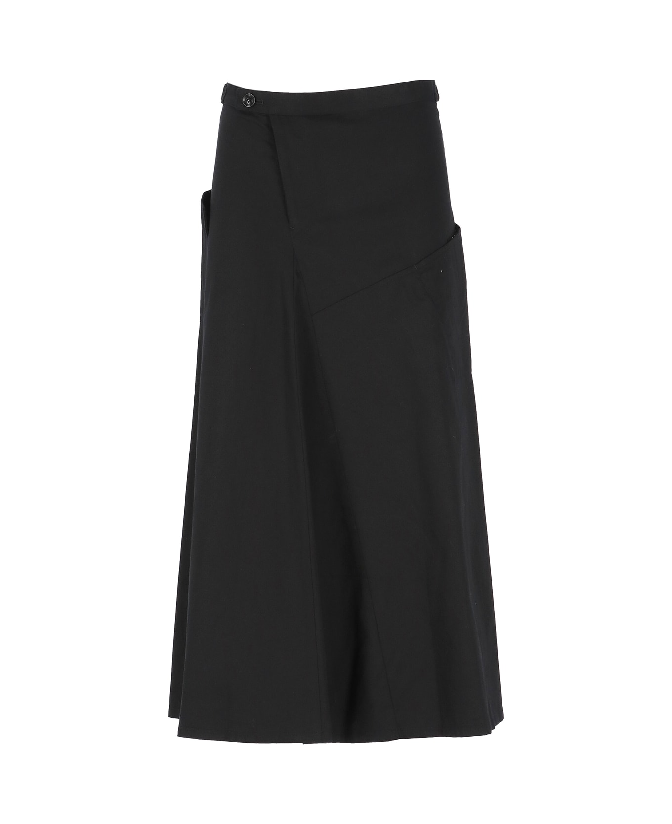 Y's Cotton Skirt - Black