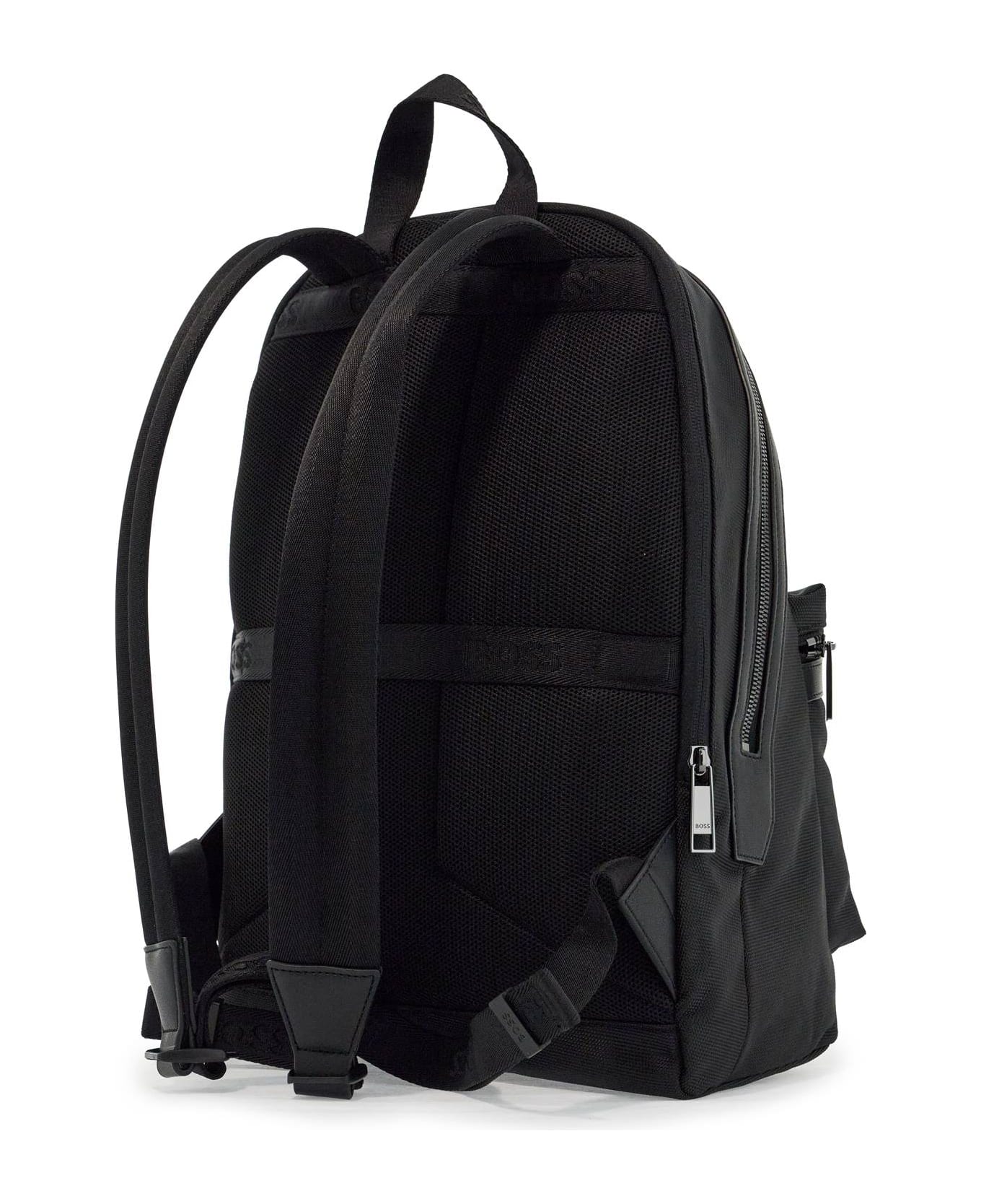 Hugo Boss Recycled Fabric Backpack - Black