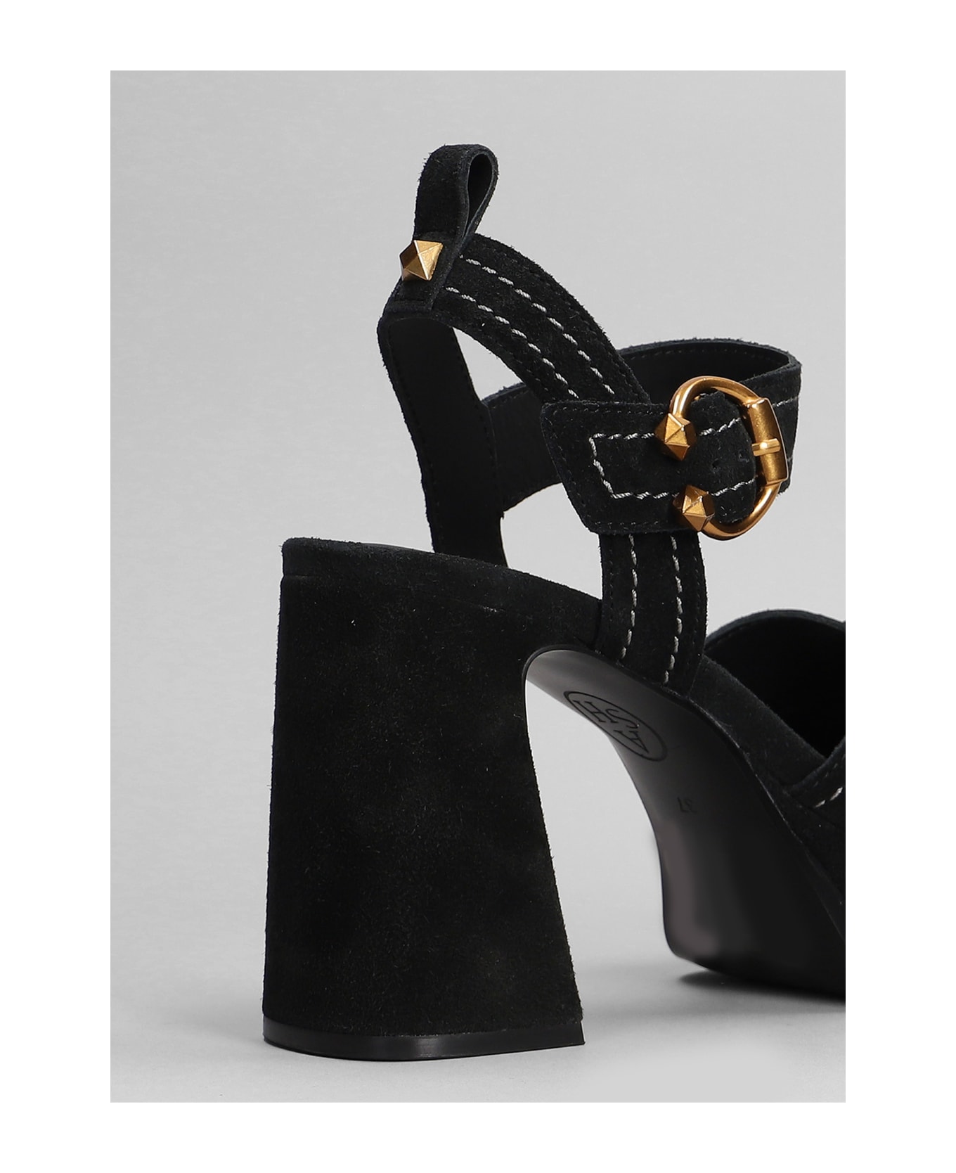 Ash Melany Sandals In Black Suede - black サンダル