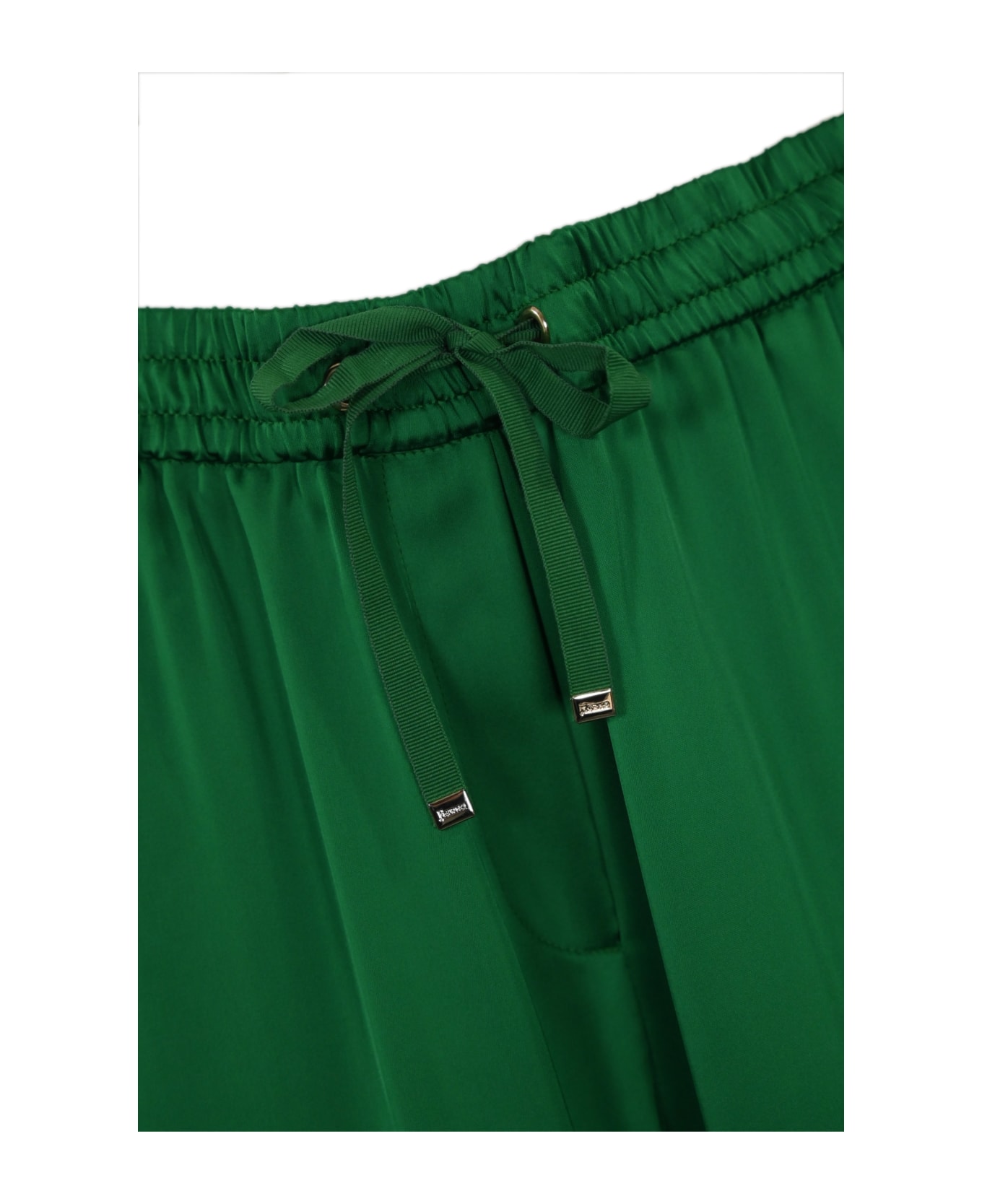 Herno Straight Trousers In Technical Fabric - Jolly green