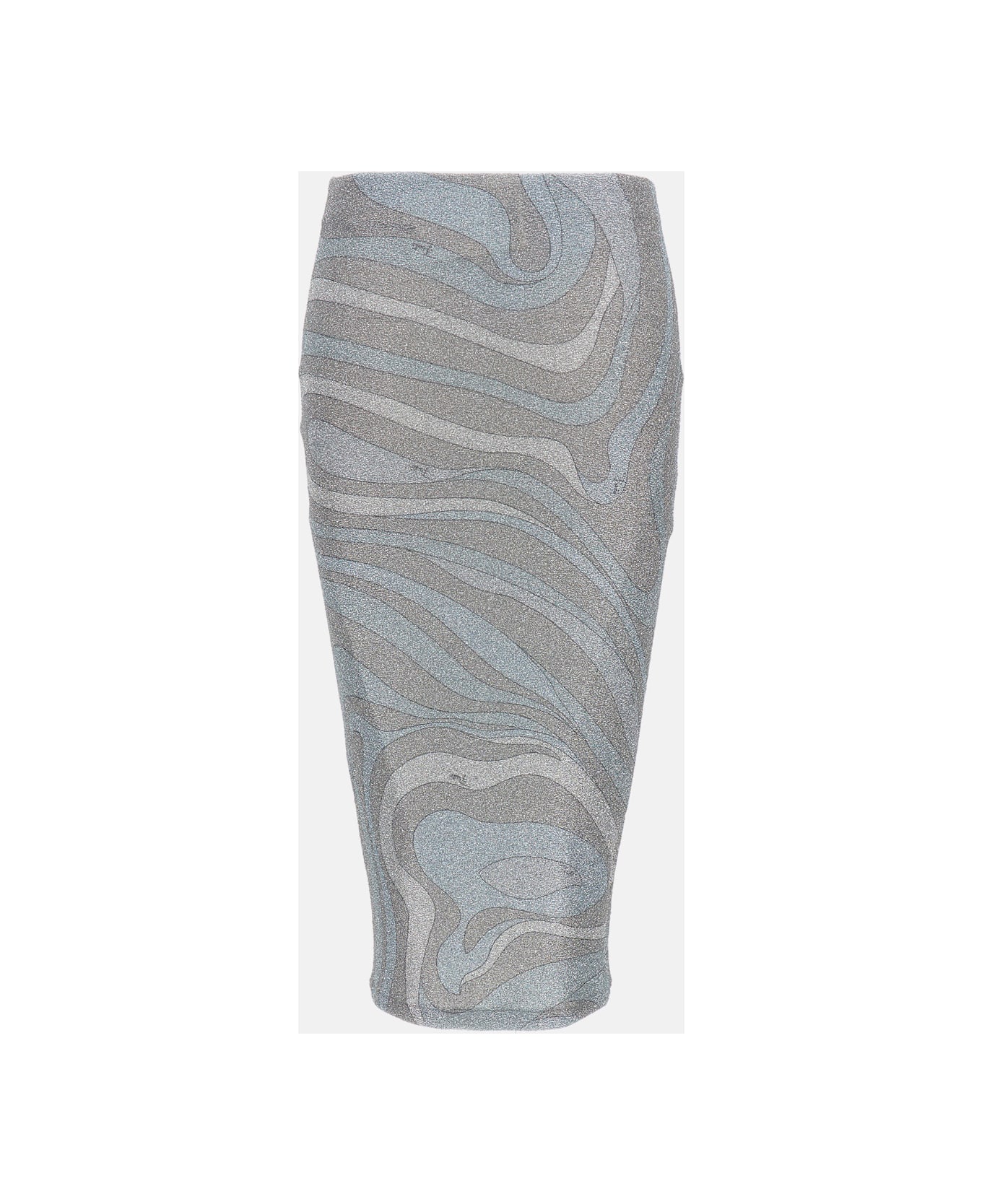 Pucci Skirt - Jersey Lame
 - Silver
