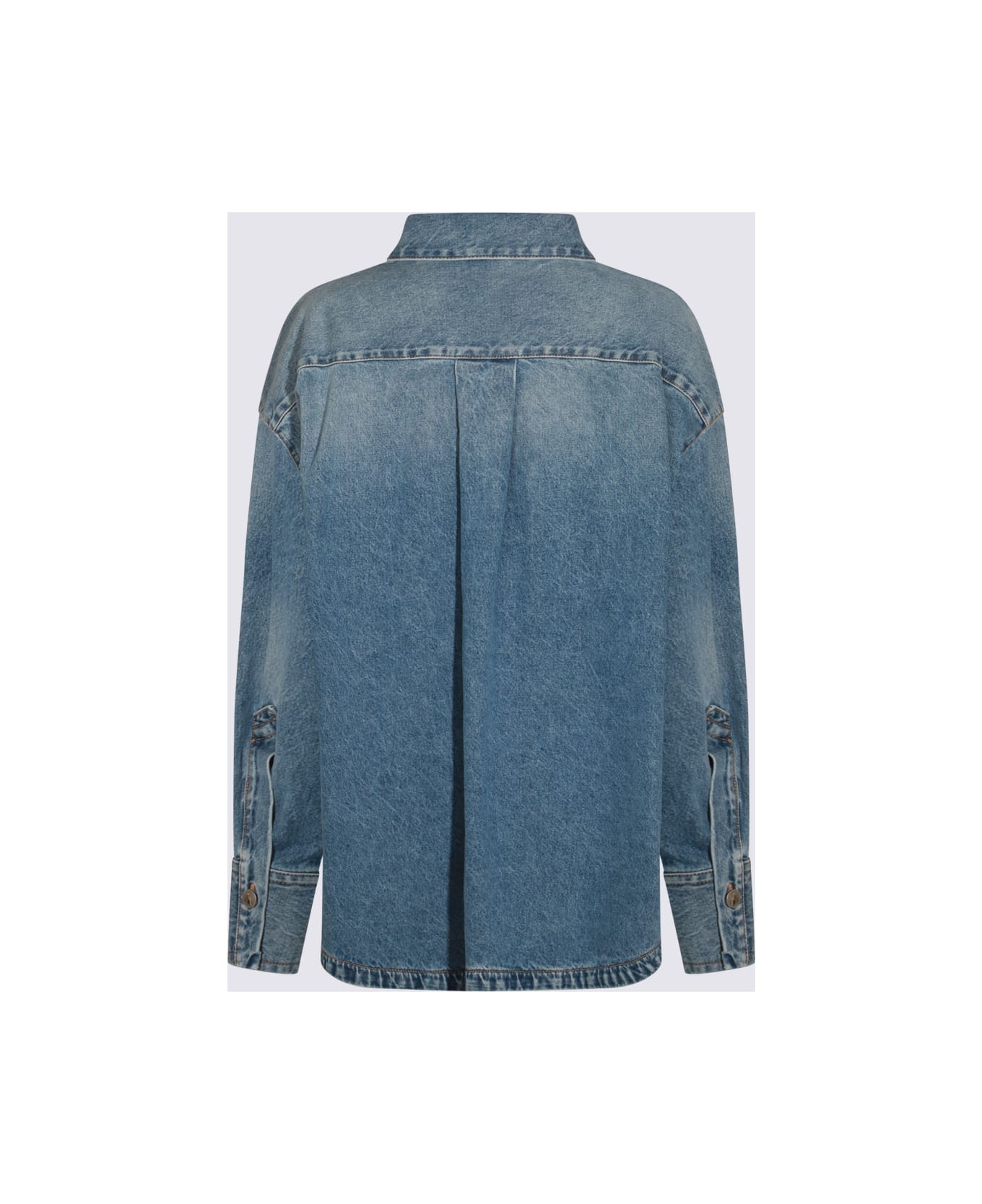 The Attico Blue Cotton Denim Shirt - Denim