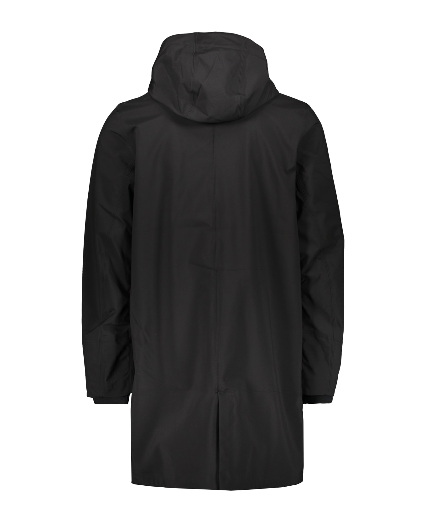 K-Way Hooded Nylon Jacket - black