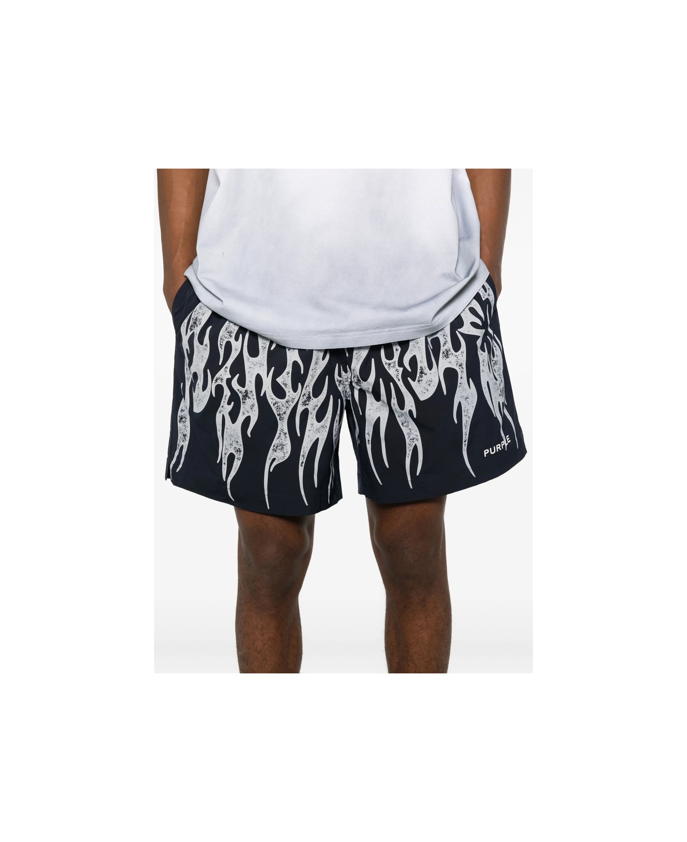 Purple Brand Short - BLUE/WHITE