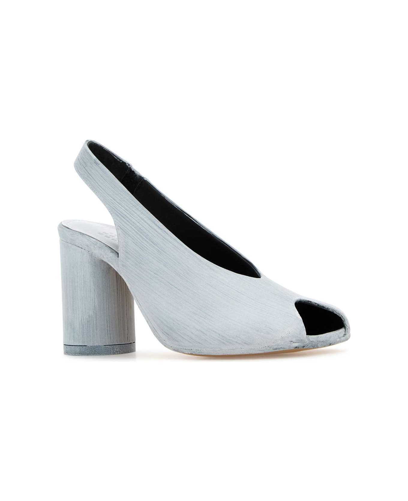 MM6 Maison Margiela White Leather Pumps - BLACKWHITE