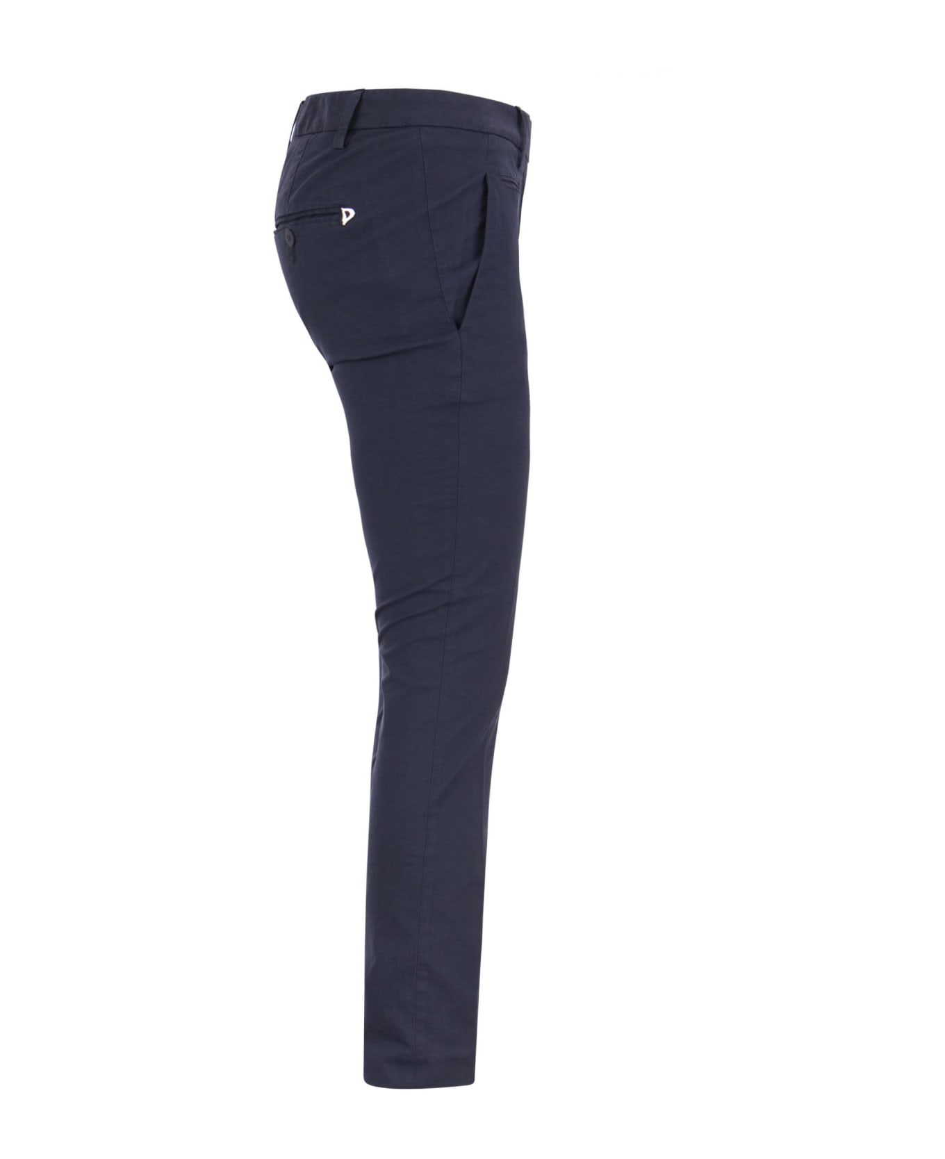 Dondup Perfect - Slim-fit Cotton Gabardine Trousers - Navy Blue