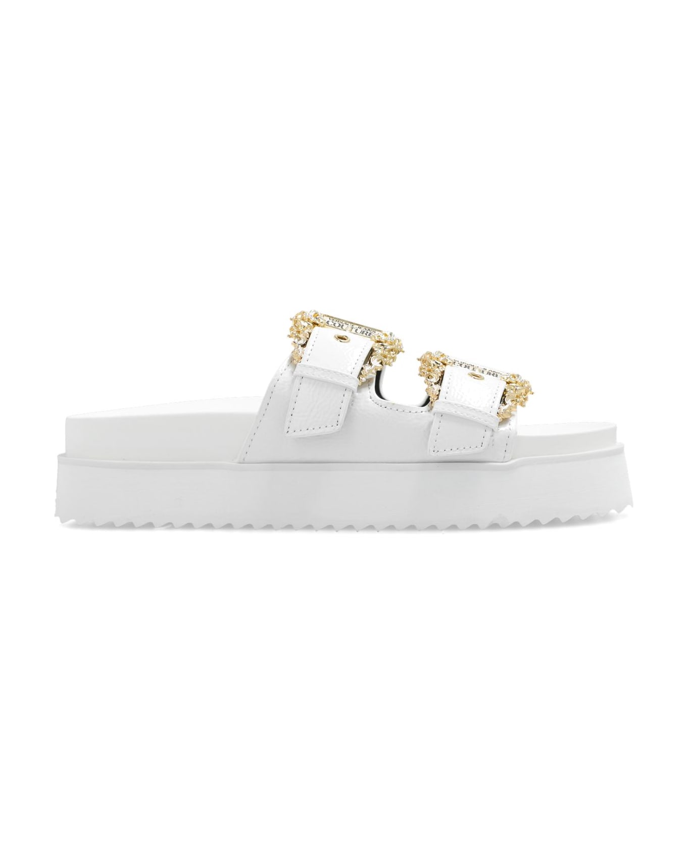 Versace Jeans Couture Platform Sandals - White