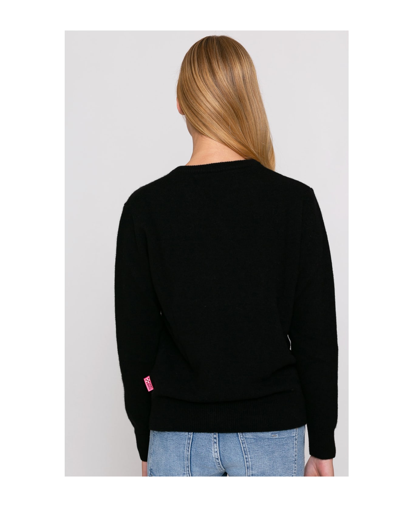 MC2 Saint Barth Woman Sweater With Monday Mood Snoopy Print | Snoopy - Peanuts Special Edition - BLACK