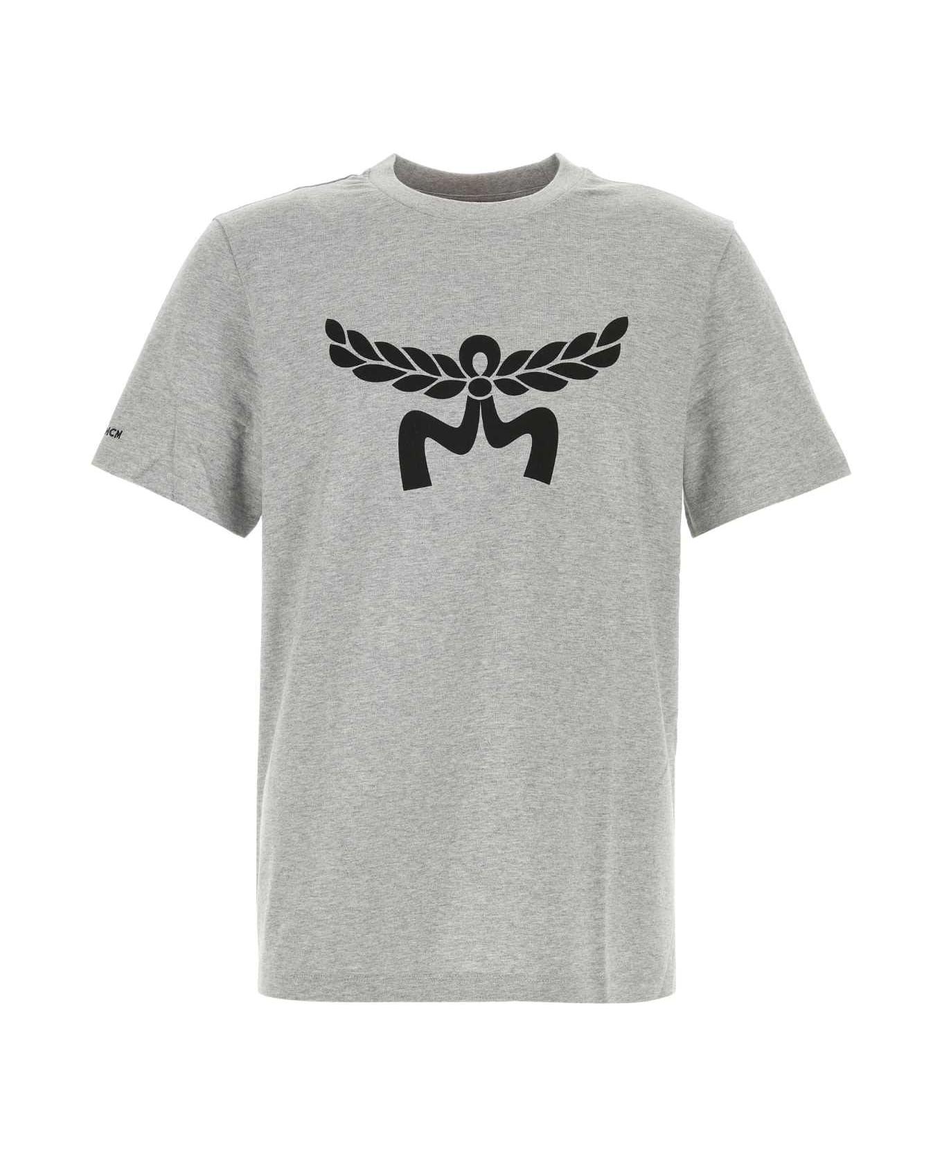 MCM Grey Cotton T-shirt - MELANGEGREY