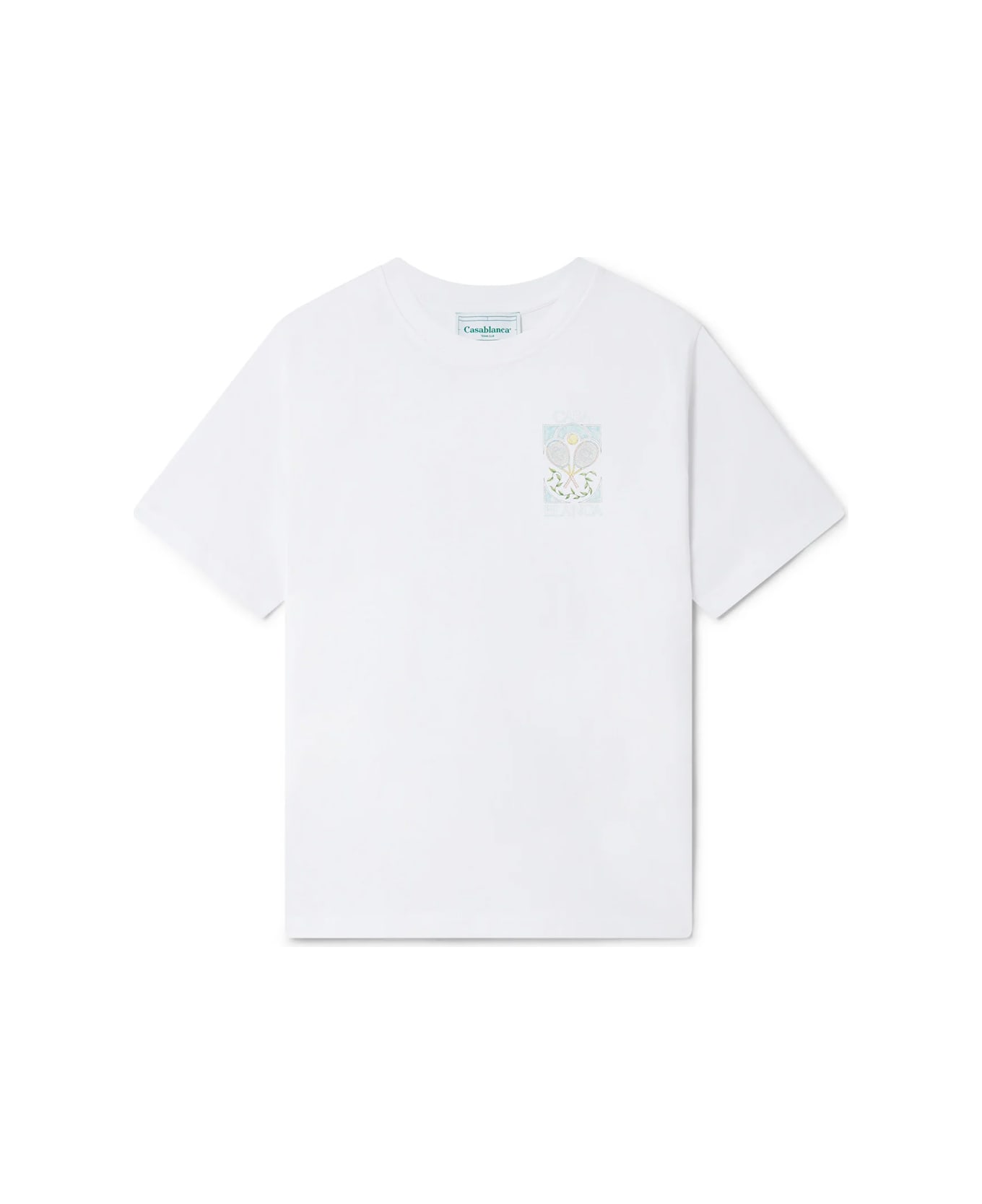 Casablanca Tennis Pastelle T-shirt In White - White