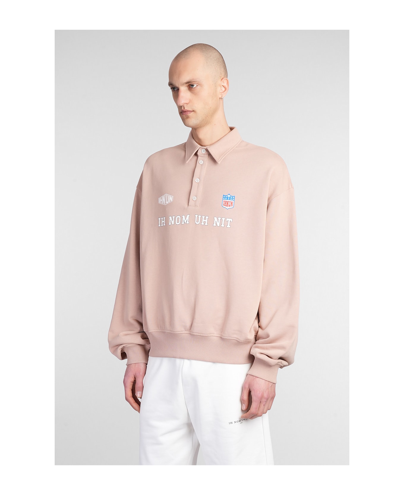 ih nom uh nit Polo In Rose-pink Cotton - rose-pink