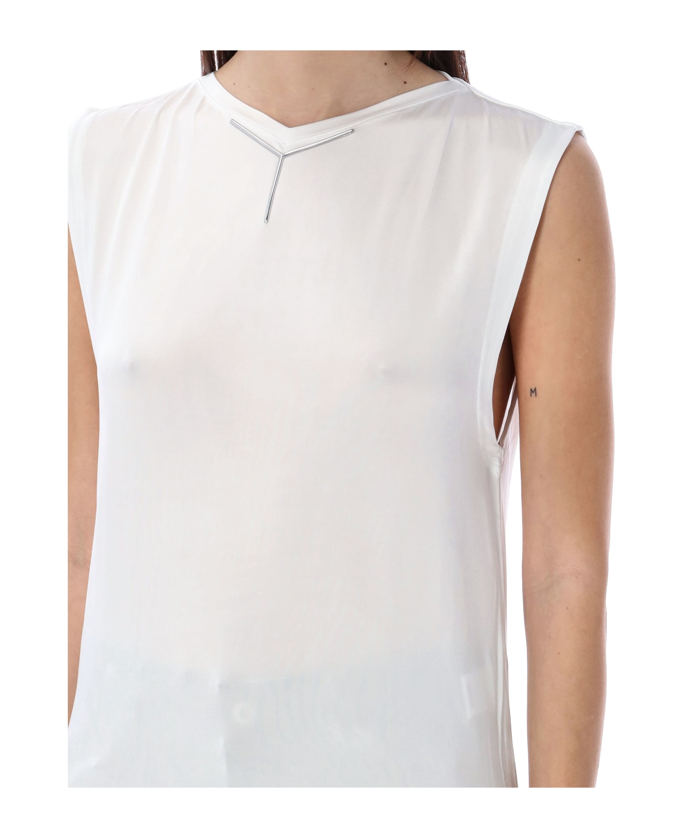 Y/Project T Chrome Tank Top - WHITE