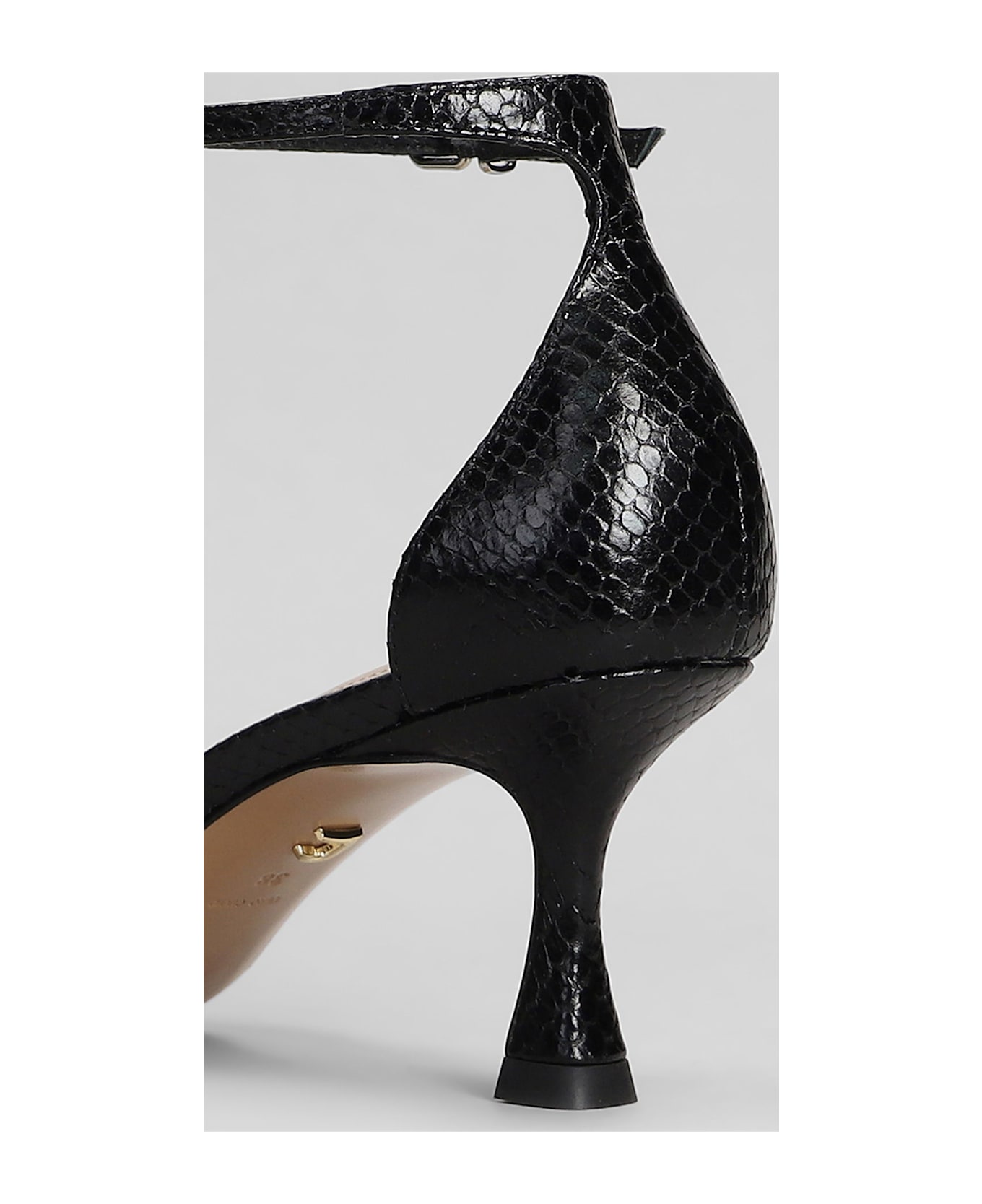 Lola Cruz Petrina Sandals In Black Leather - black