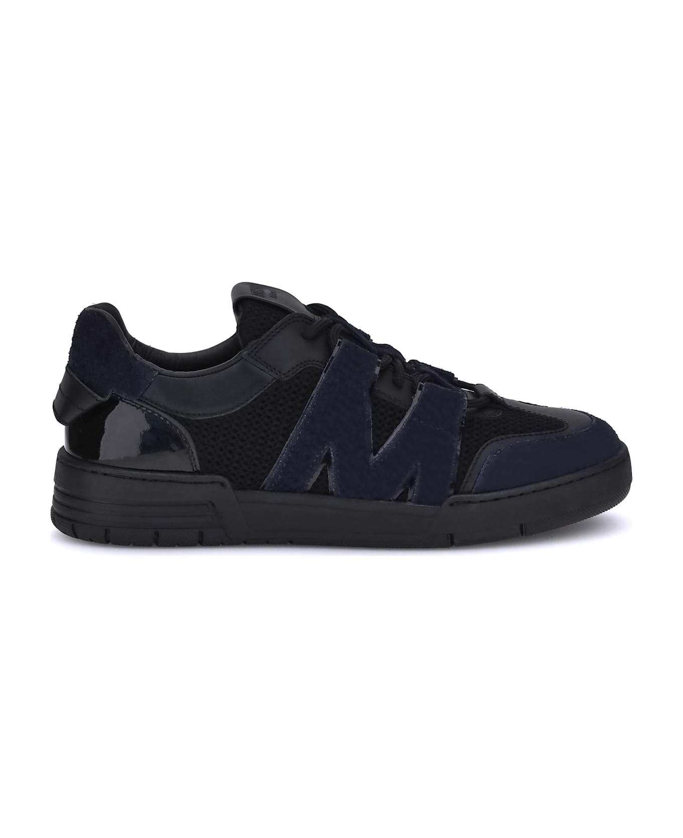 Moschino Leather And Mesh Sneakers