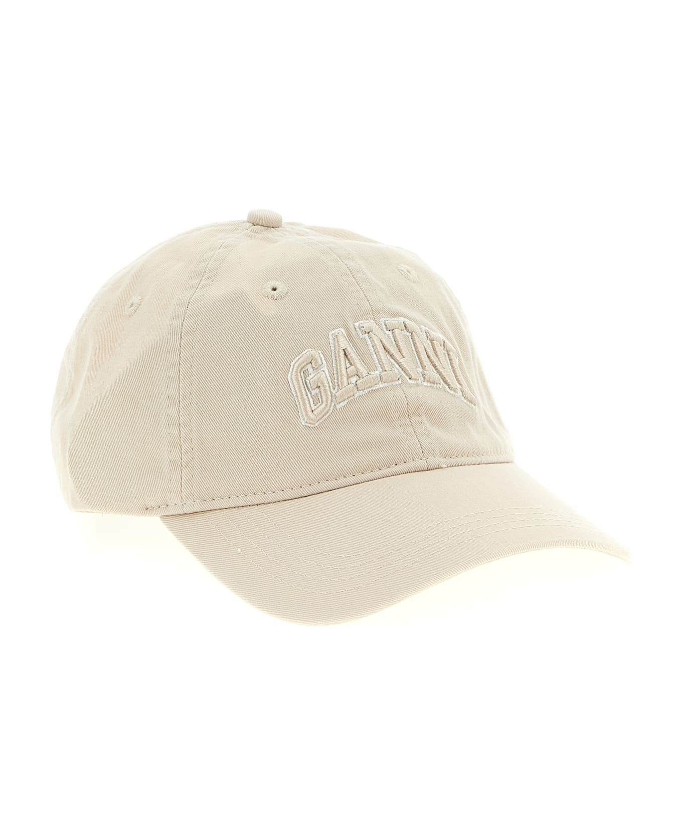 Ganni Embroidery Cap - White