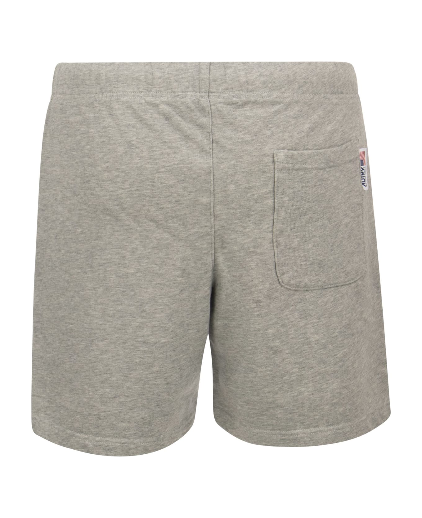 Autry Bermuda Shorts With Tennis Club Logo - Grey