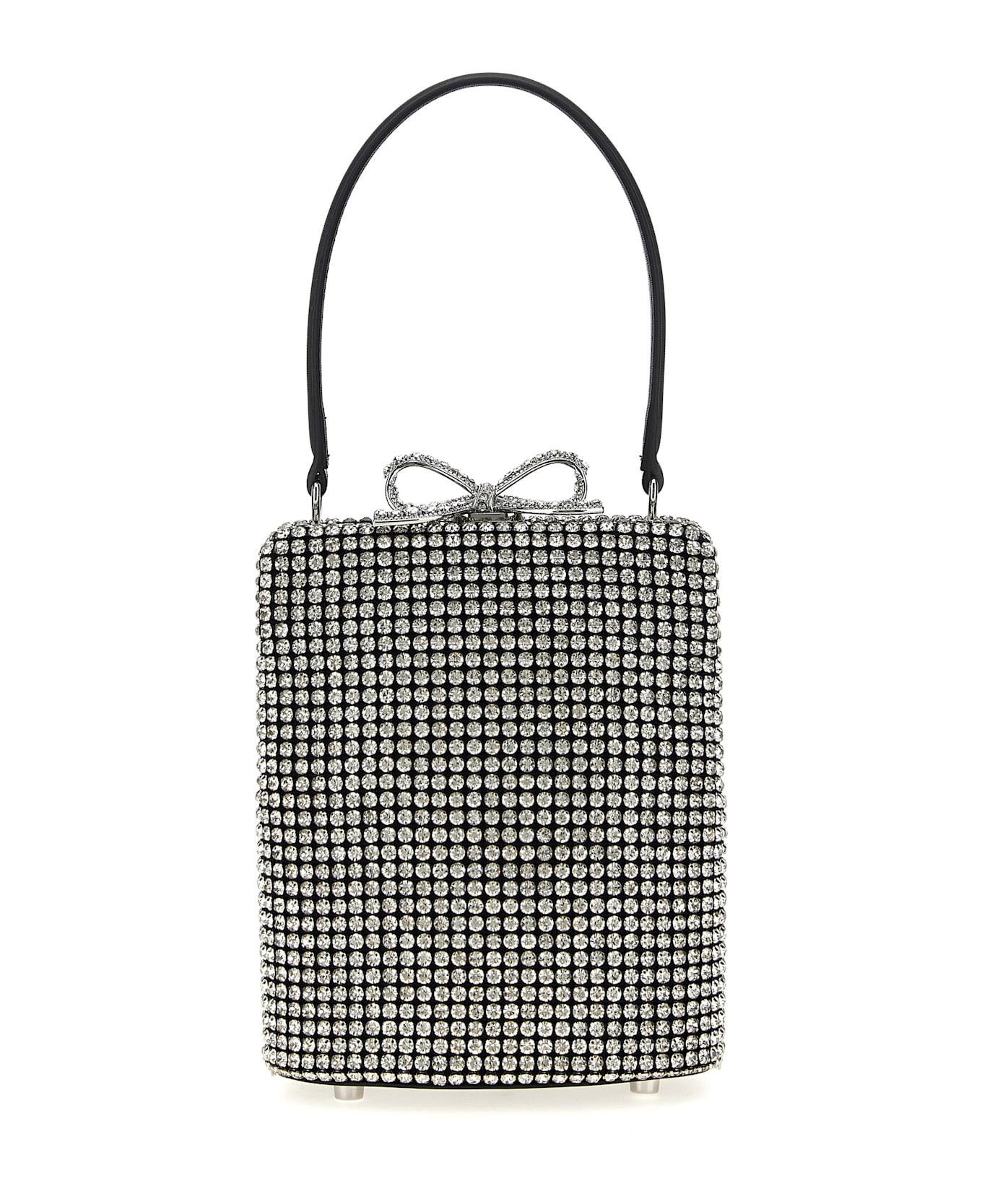 self-portrait 
silver Crystal Fishnet
 Handbag - Gray