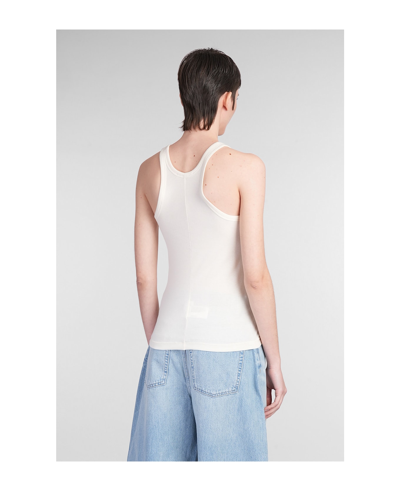 Helmut Lang Tank Top In Beige Cotton - beige