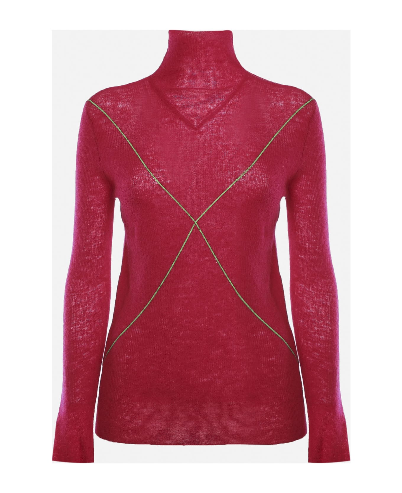 Bottega Veneta Mohair Sweater With Contrasting Details - Valentine