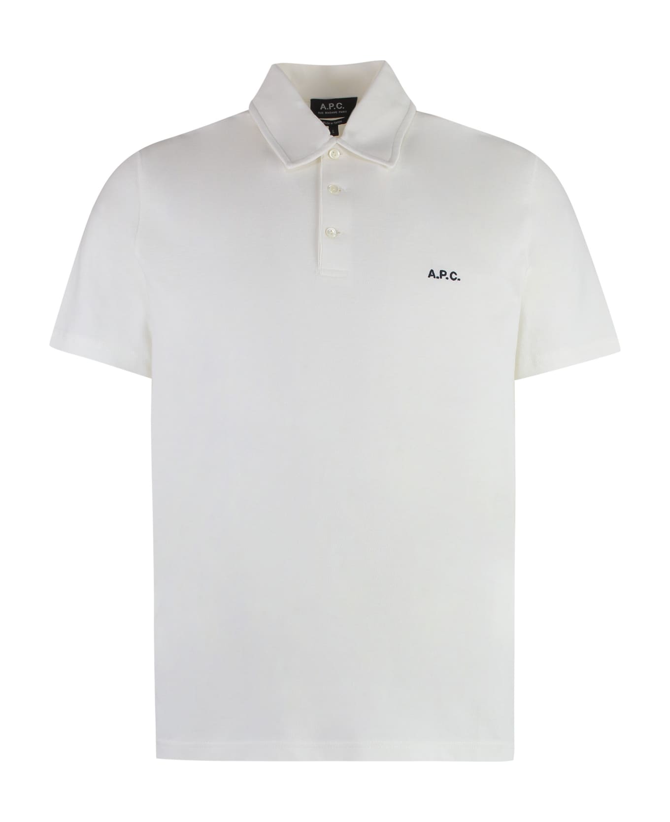 A.P.C. Austin Polo Shirt With Logo Embroidery - White