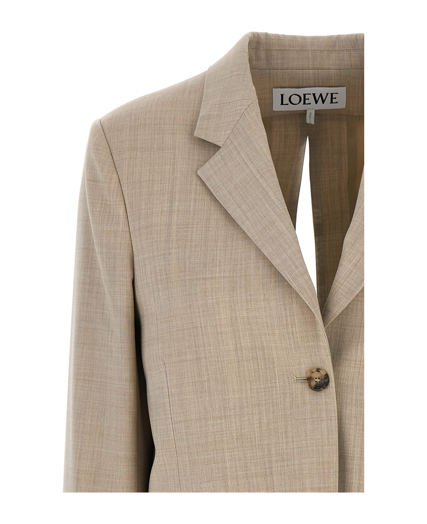 Loewe Tailored Blazer With Back Lace - Beige