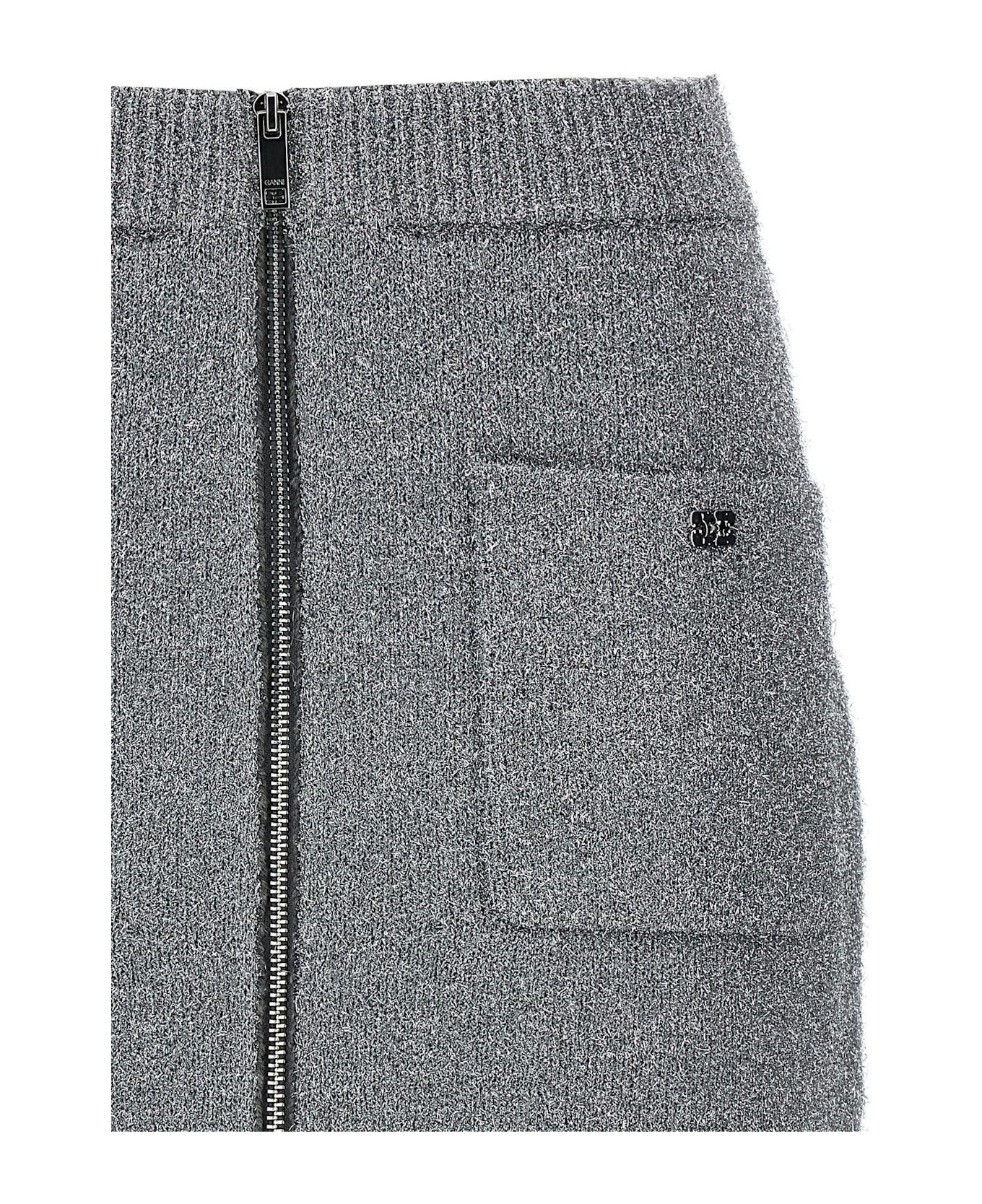 Ganni Sparkle Mini Skirt - Silver
