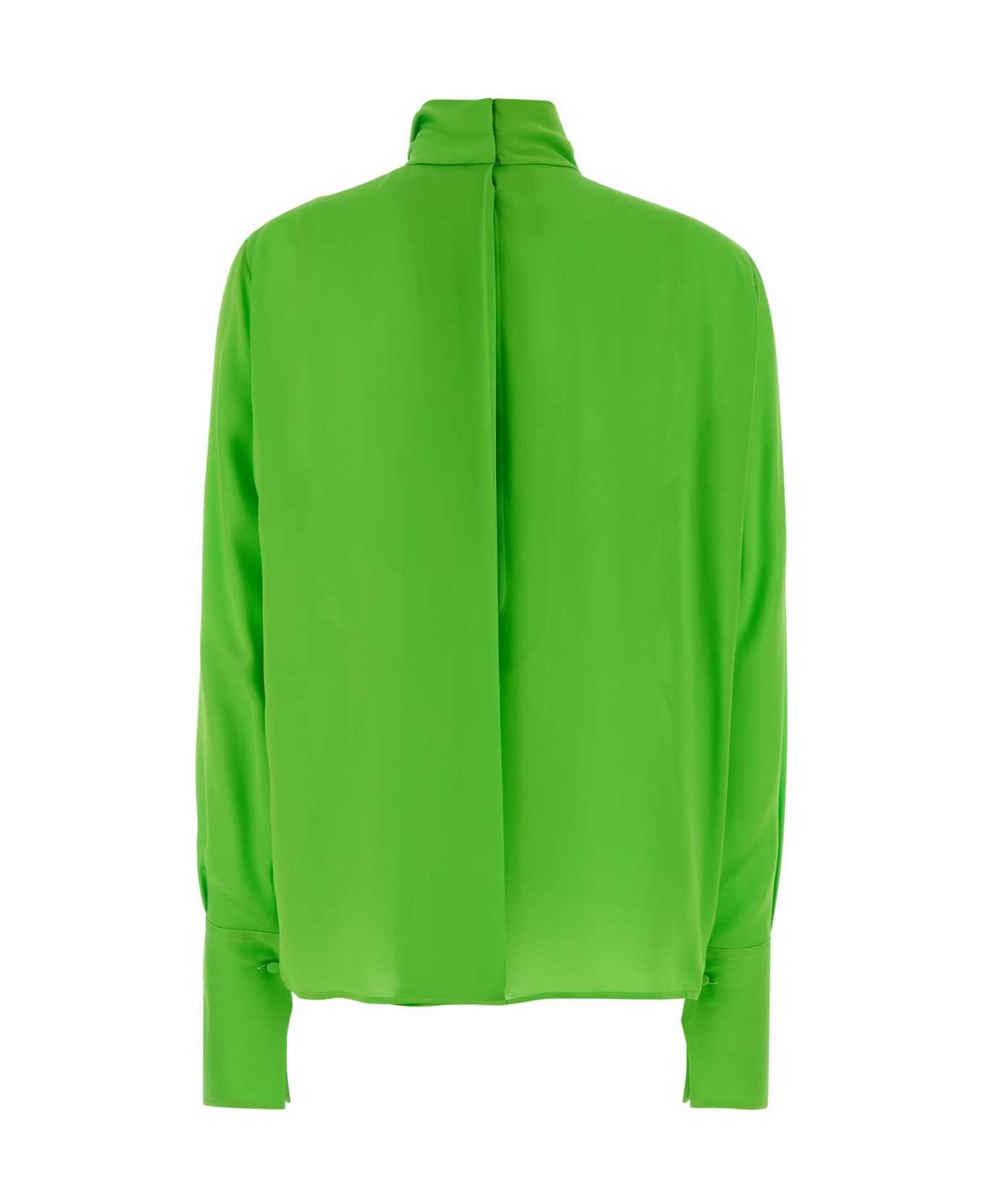 Tom Ford Fluo Green Georgette Blouse - GREENFLASH