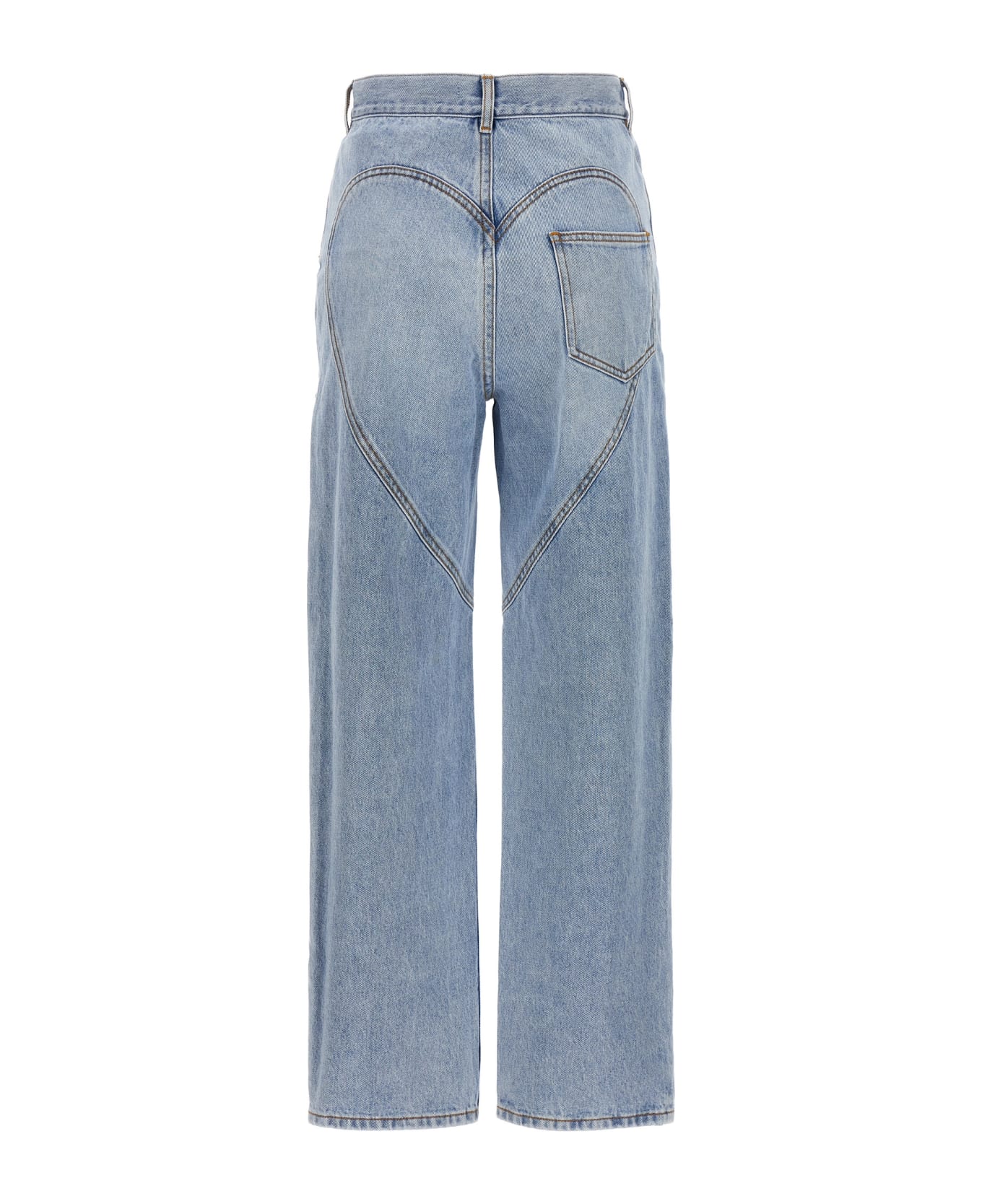 AREA Jeans 'crystal Slit' - Light Blue